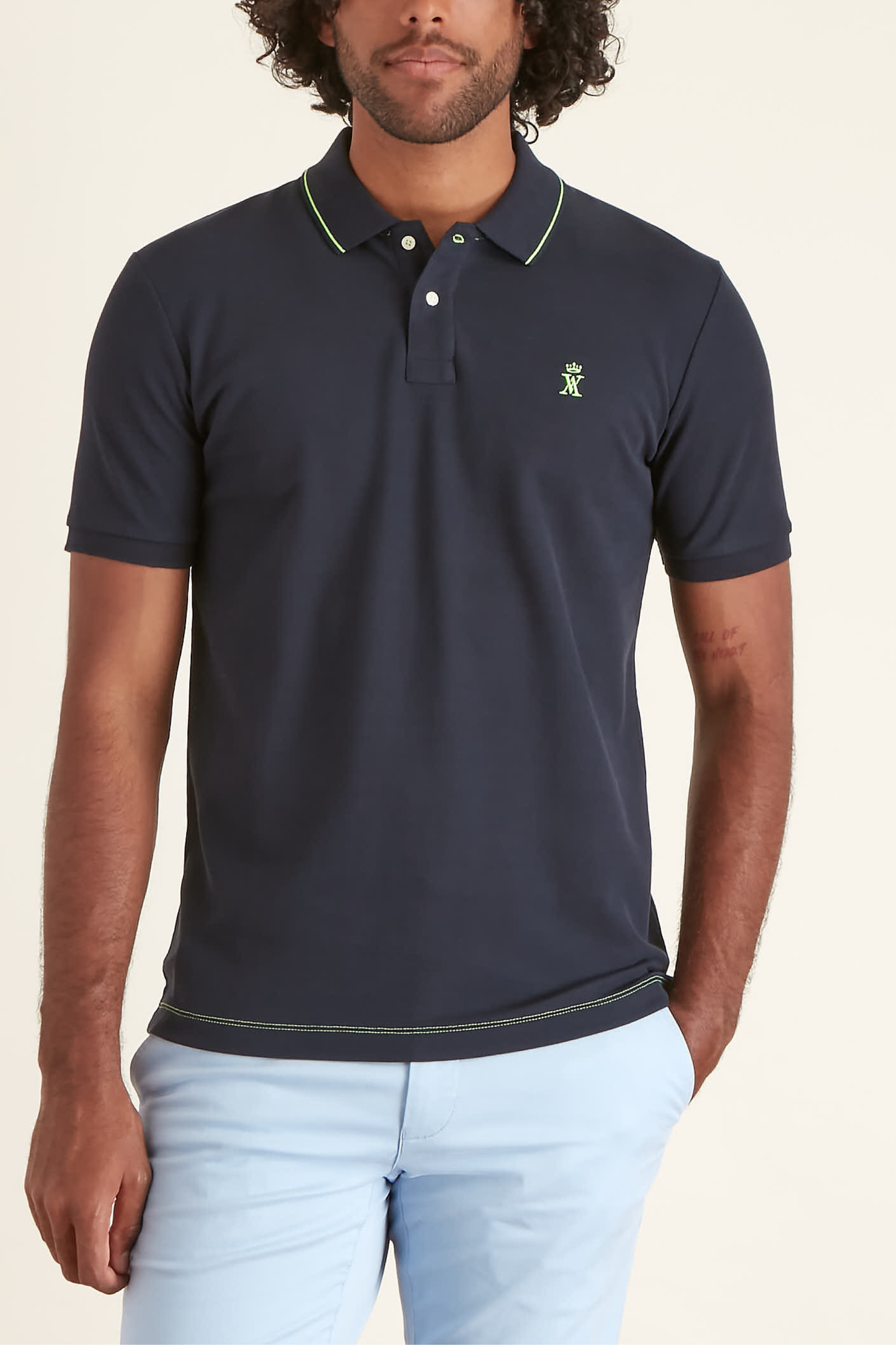 Polo à Détails Fluo