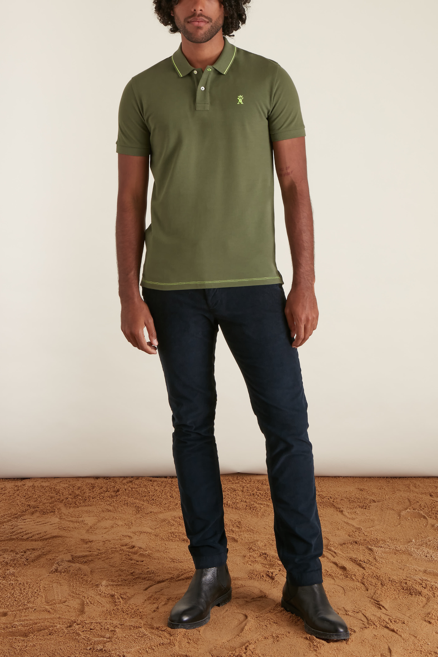 Polo à Détails Fluo
