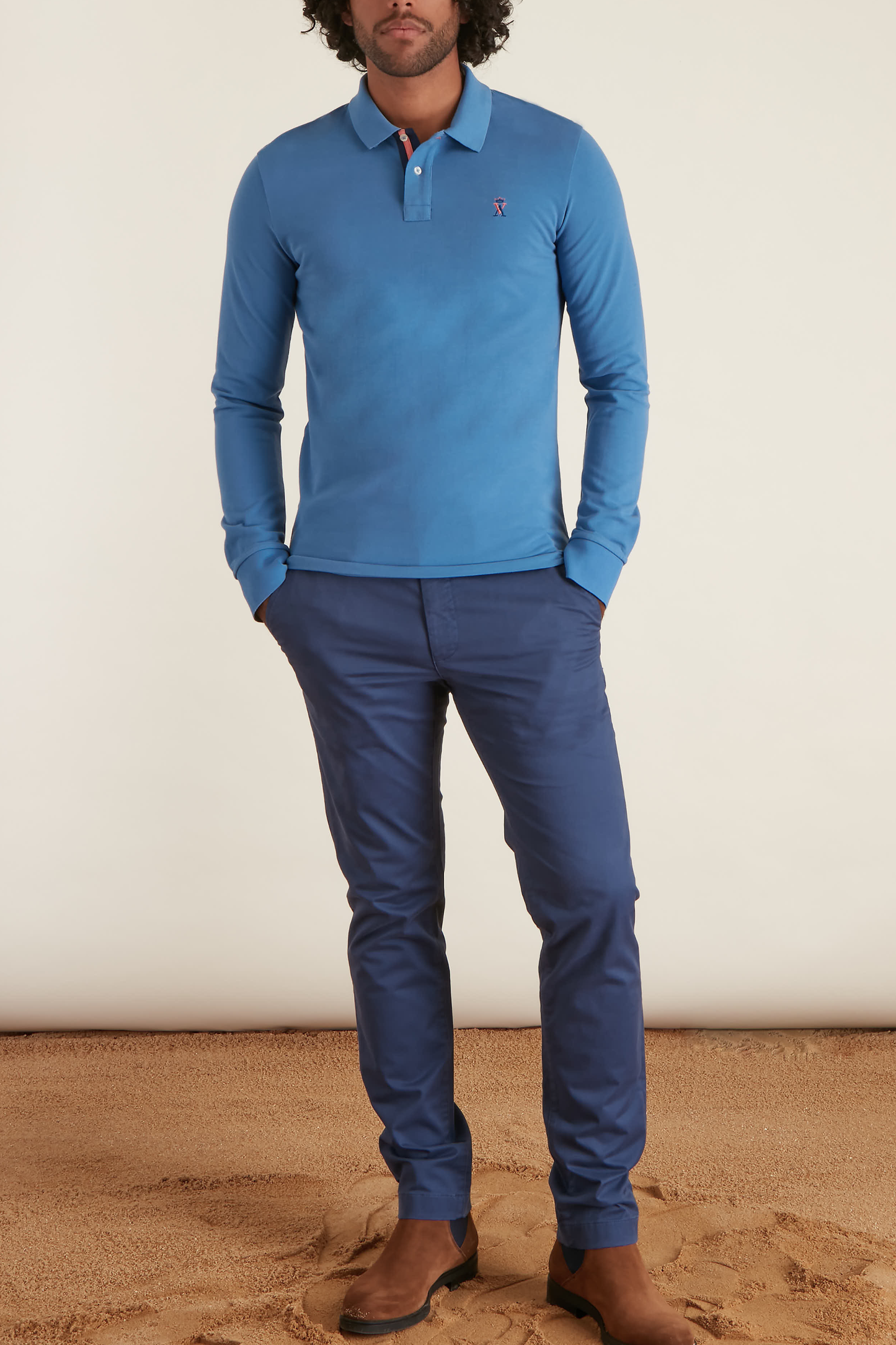 Polo Ajusté Manches Longues