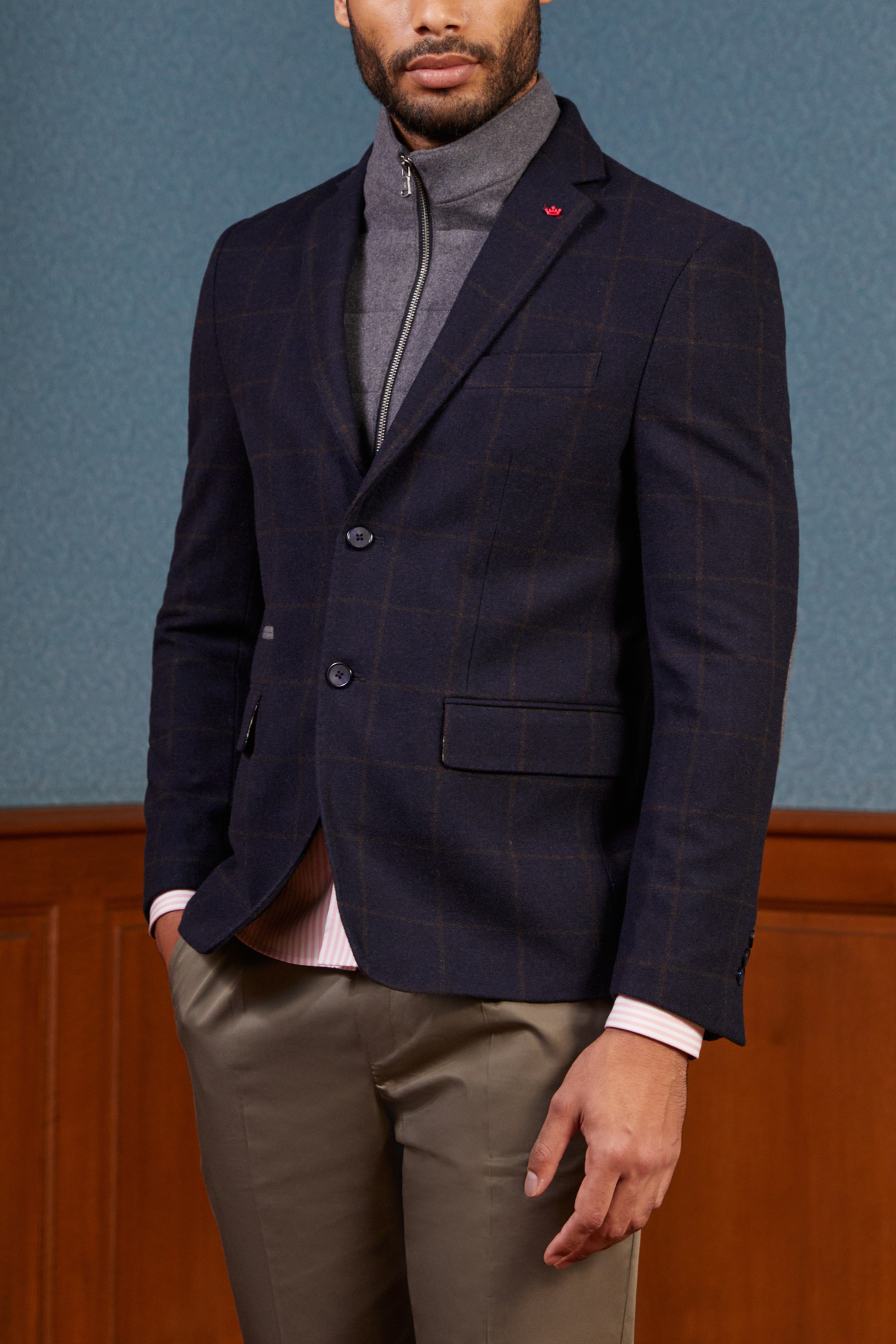 Blazer Slim à carreaux