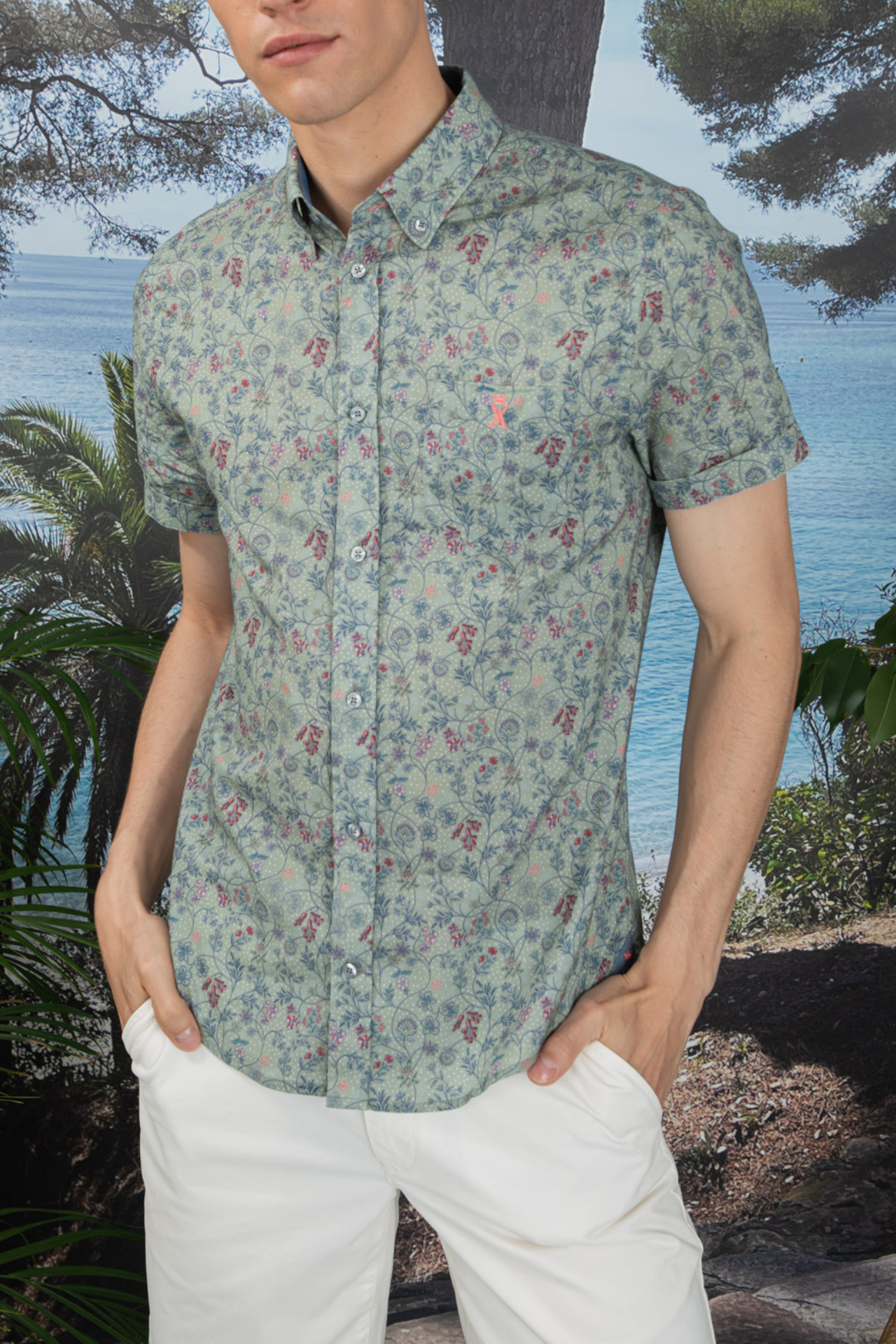 Chemise Slim Manches Courtes