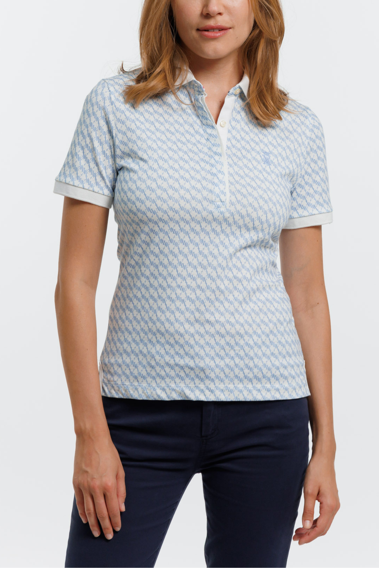 Polo à Imprimé Monogramme