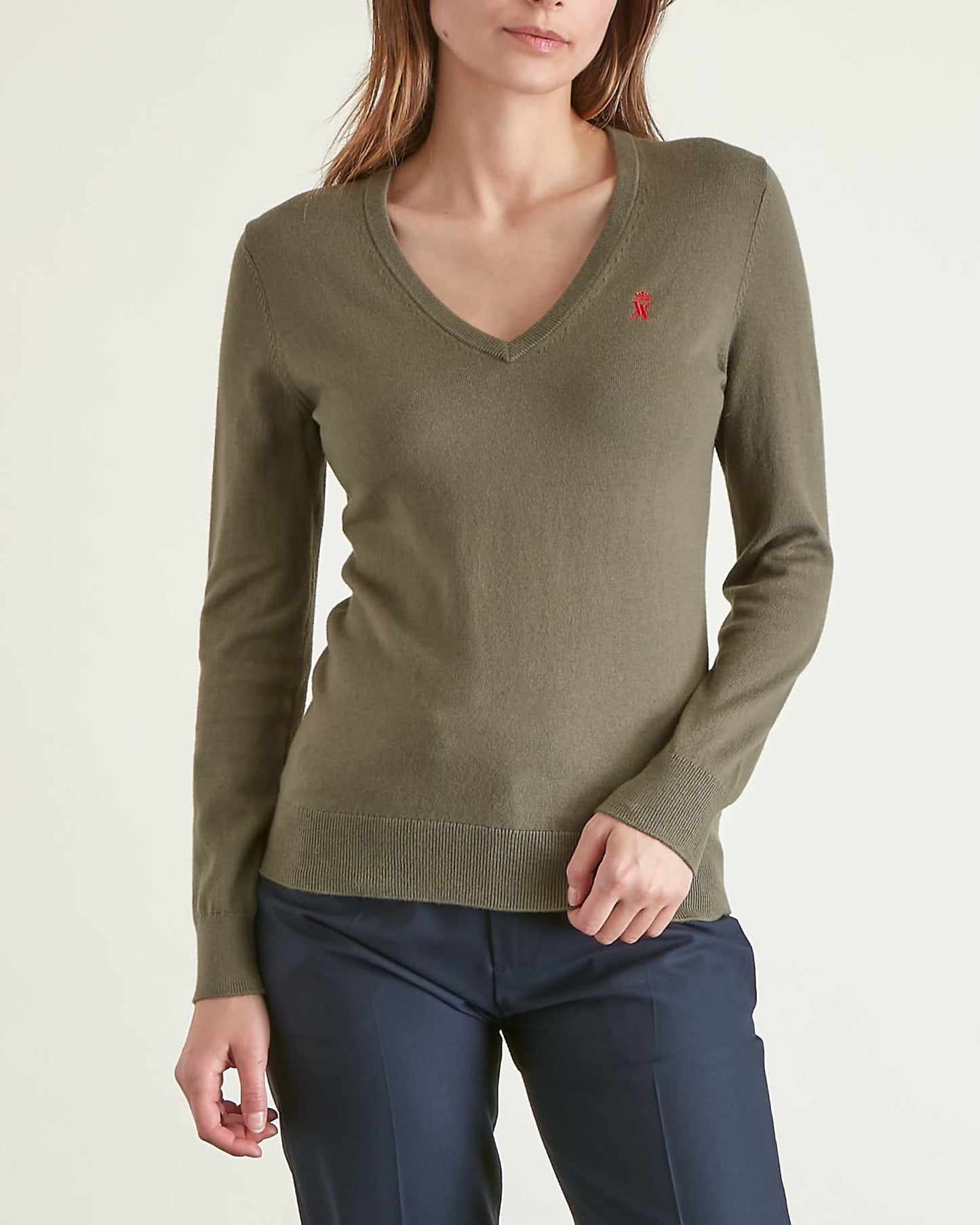 Pull Col V à coudières