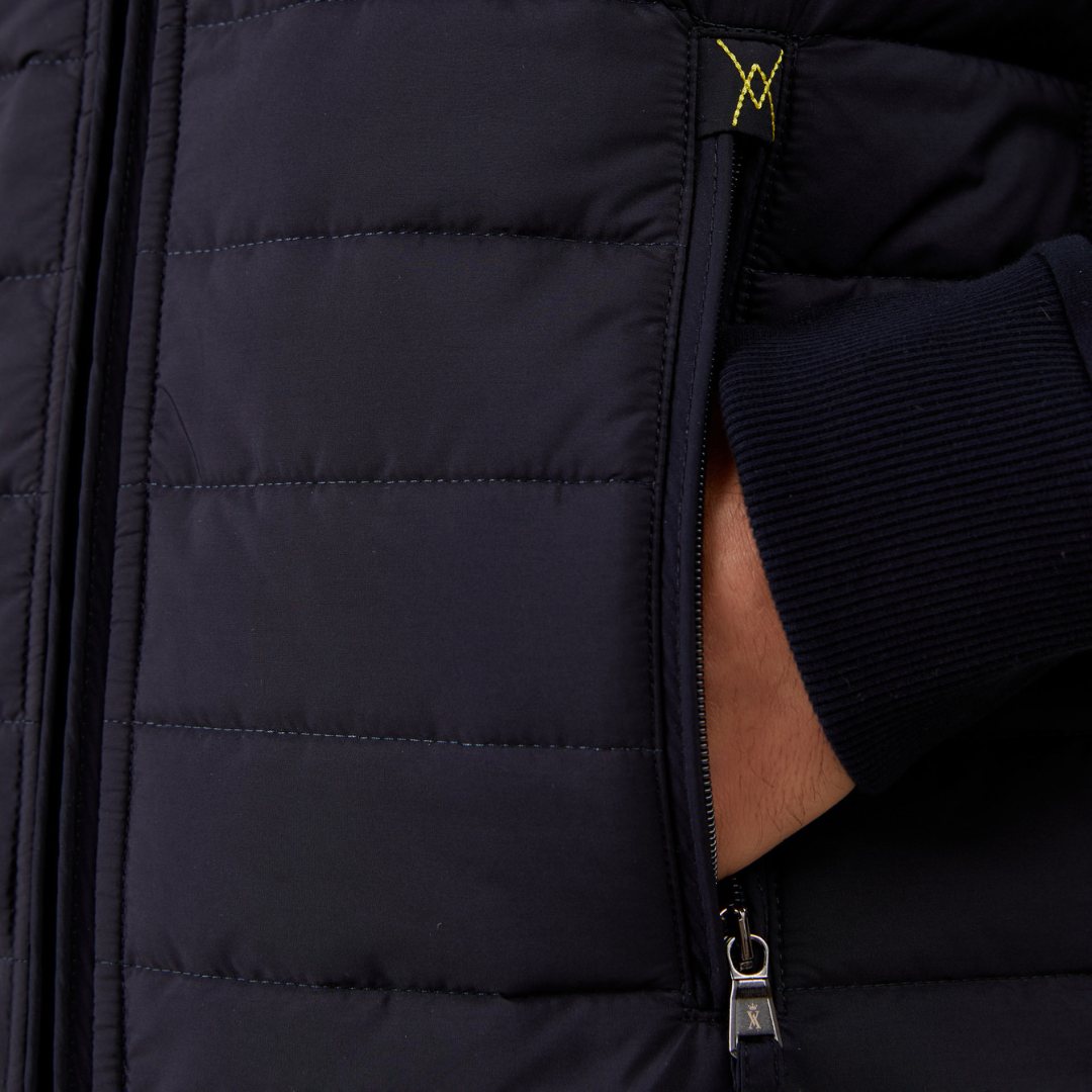 OLAF Men's Quilted Cotton Jacket - Navy Blue