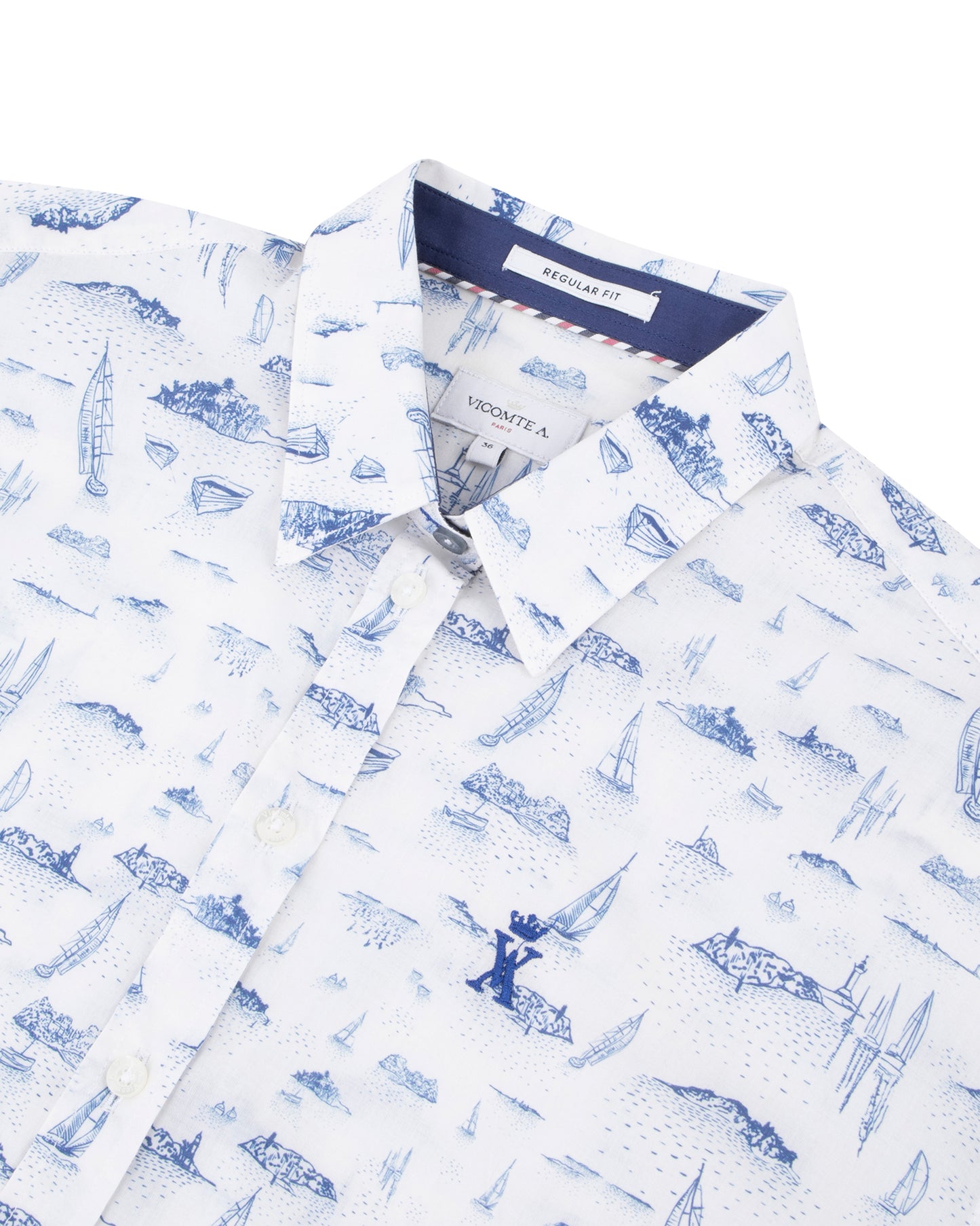Chemise Motifs Horizon Mer