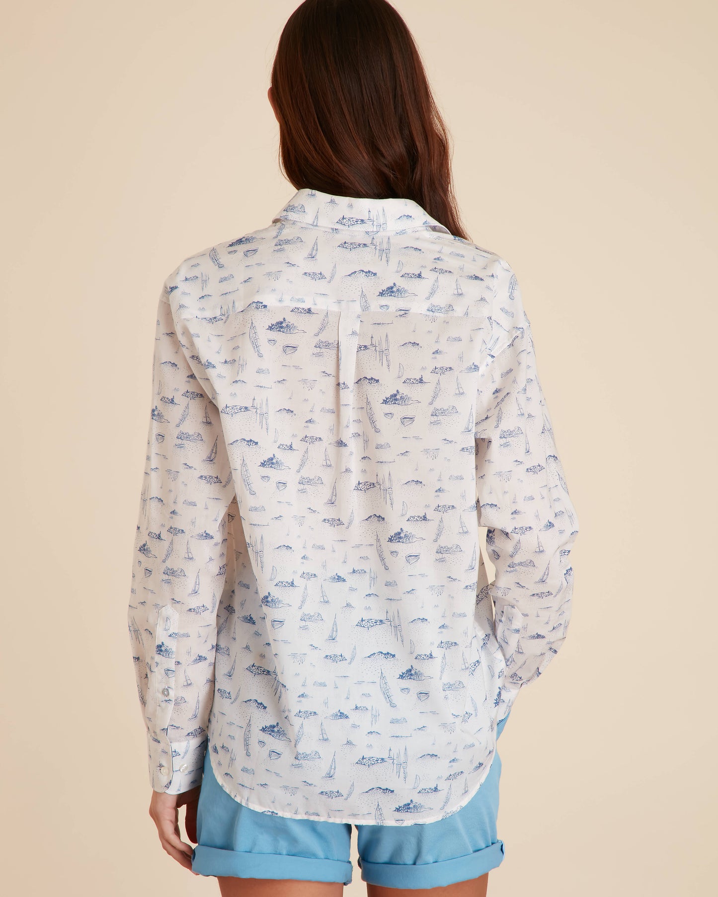 Chemise Motifs Horizon Mer
