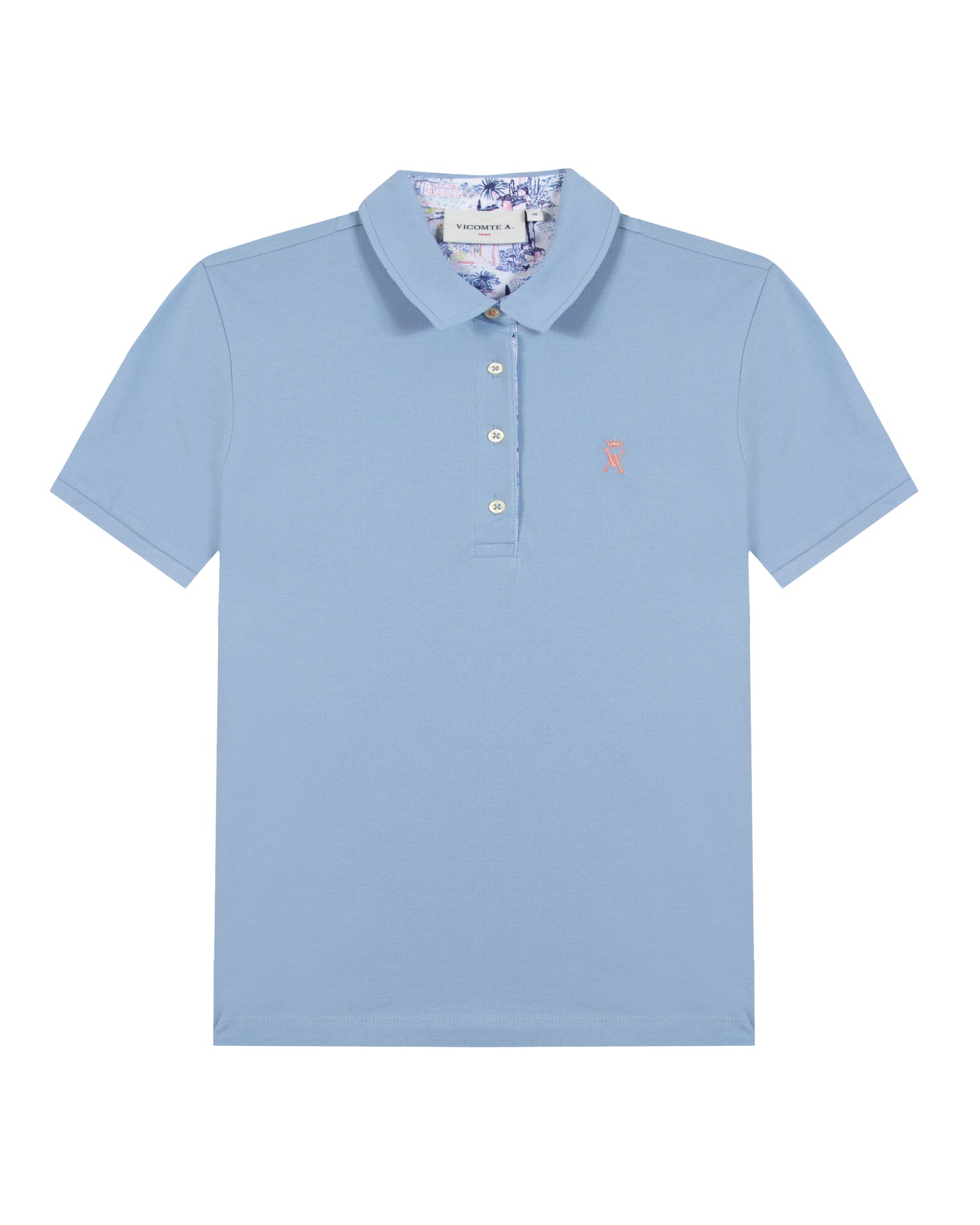 Polo à details imprimé garrigue