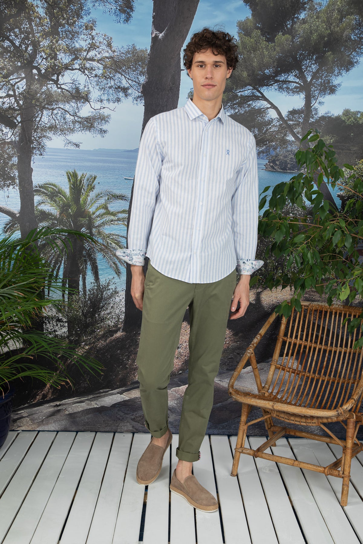 Chemise Regular à Rayures Larges