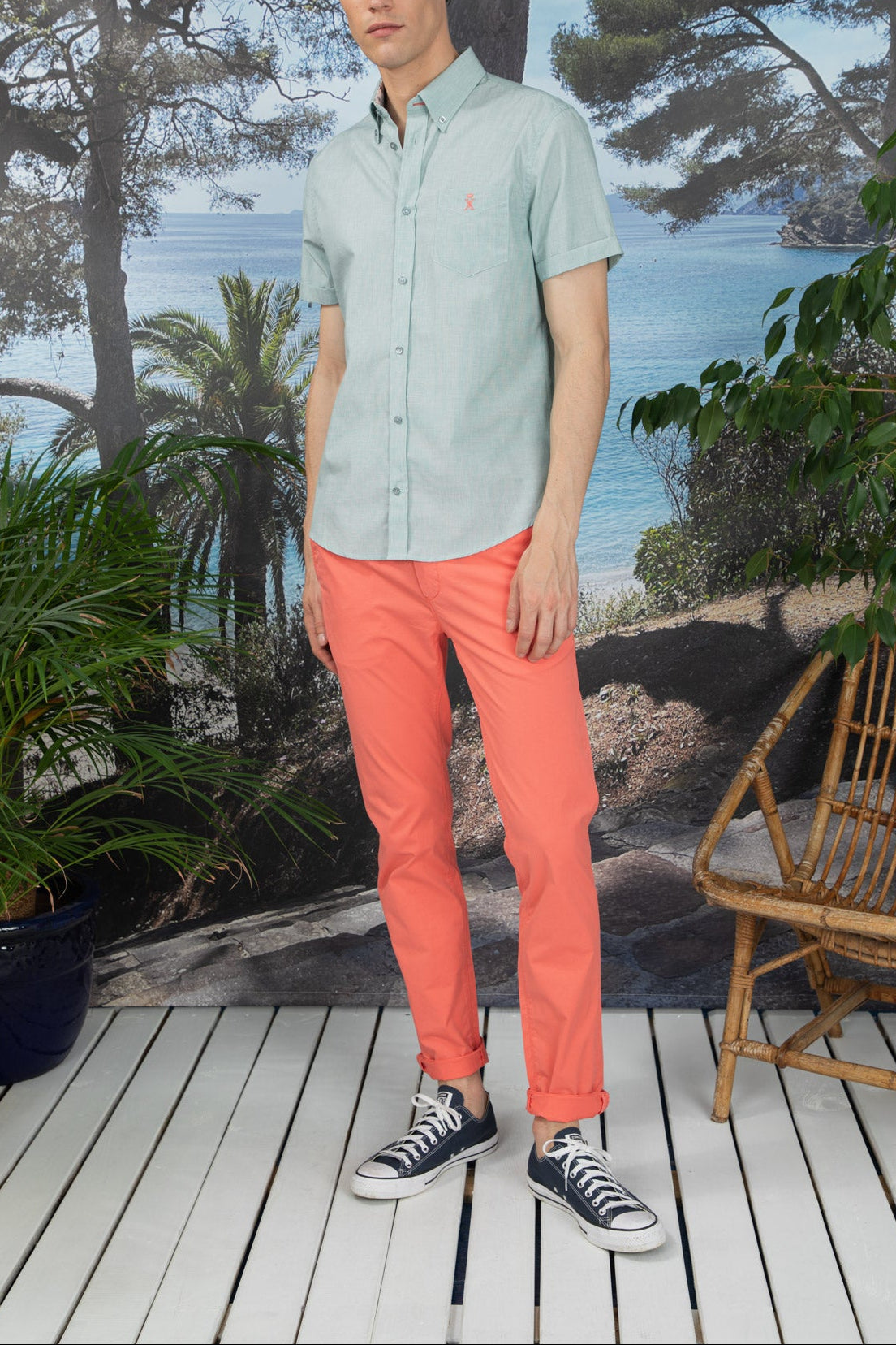 Chemise Slim Manches Courtes