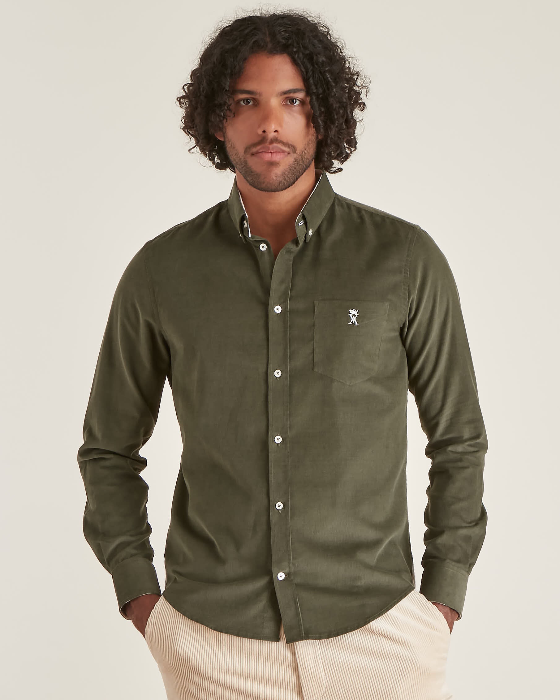 Chemise homme verte fashion