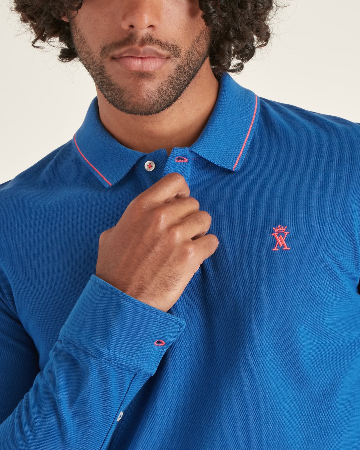 Polo Ajusté à Détails Fluo