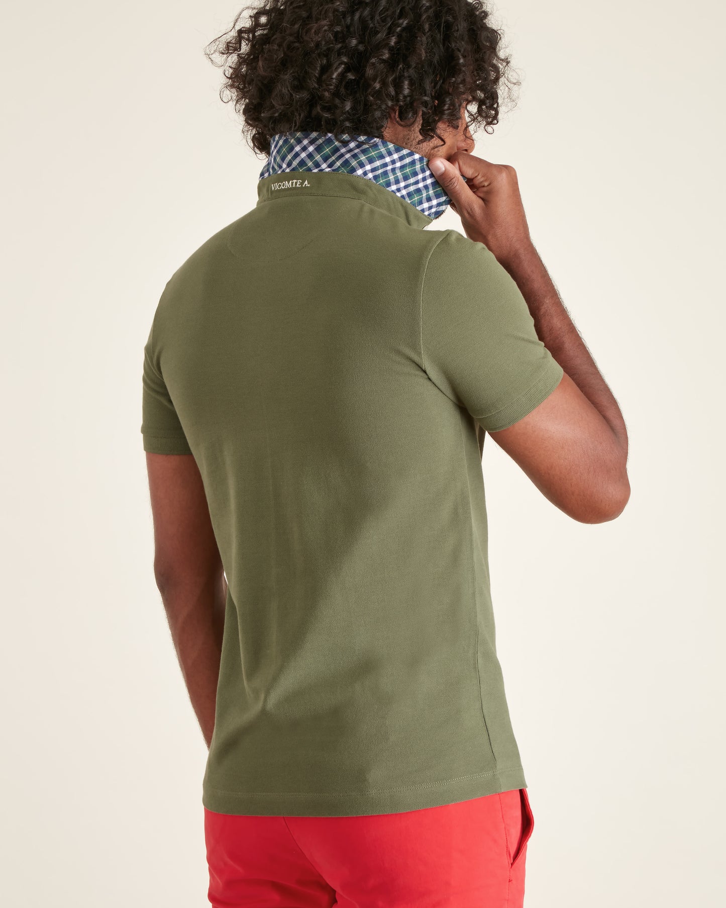 Polo à Détails Tartan