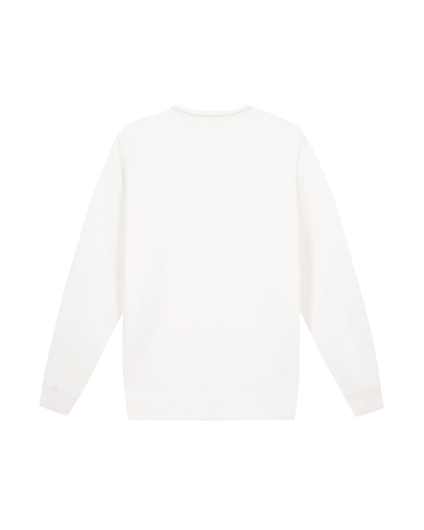 Pull Col Rond à Détails Contrasté