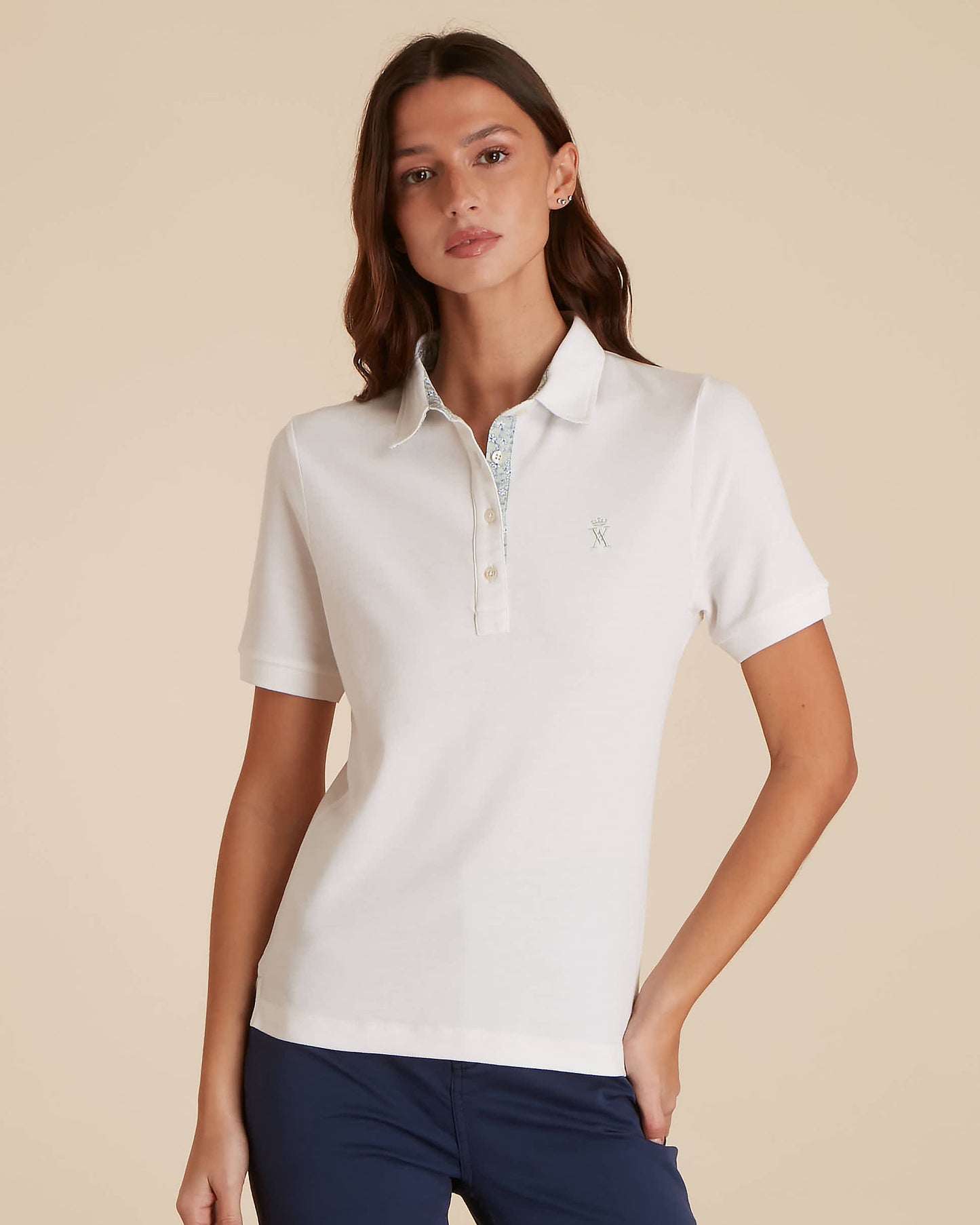 Polo à Détails Imprimé
