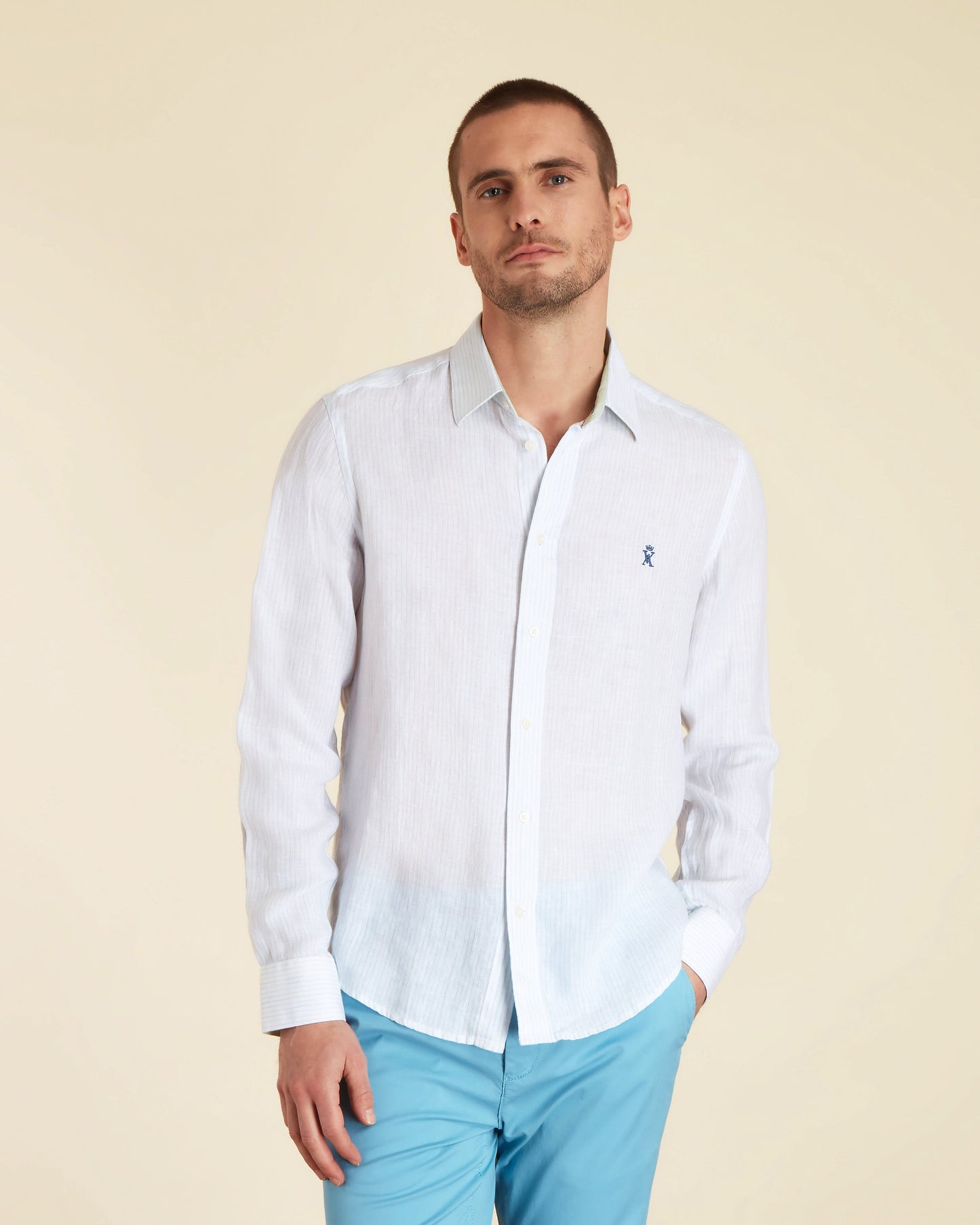 Chemise Slim Légère à Rayures
