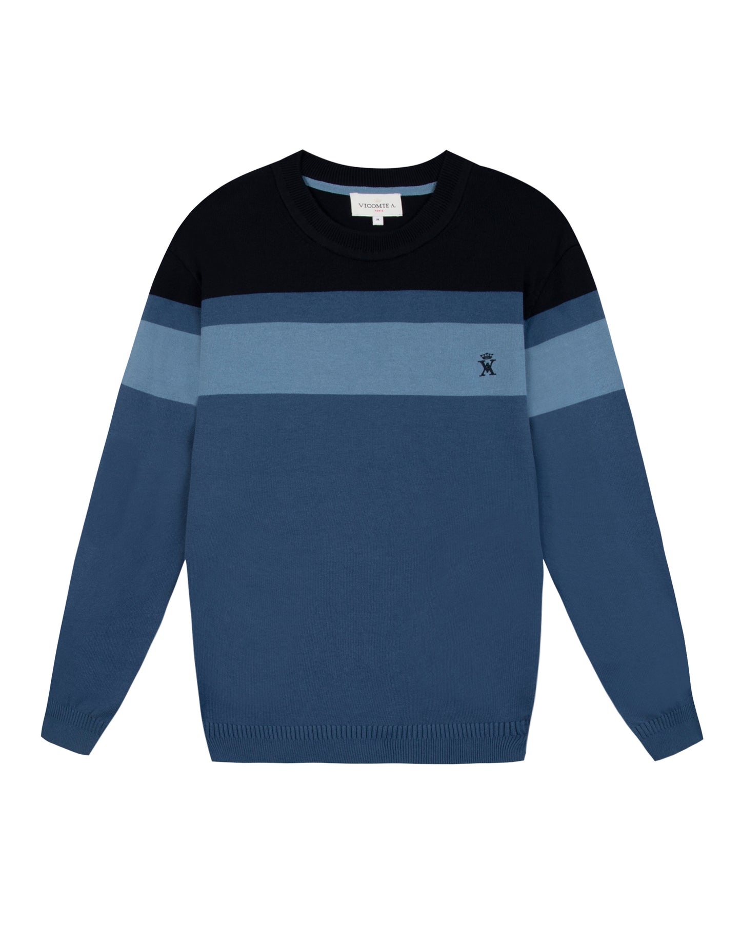 Pull Col Rond Colorblock