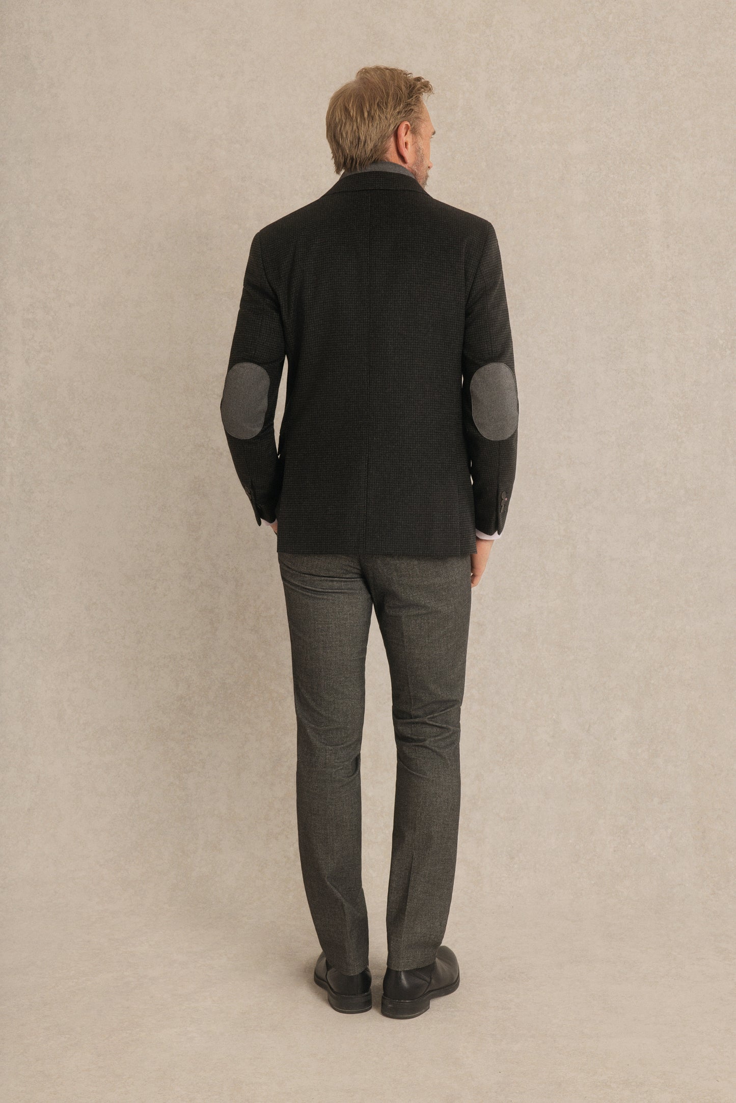 Blazer Ajusté à Motifs Carreaux avec Parmenture