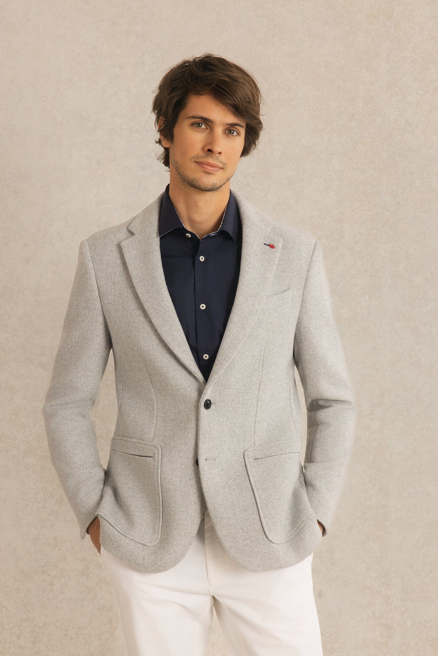 Blazer Ajusté à motif Chevrons