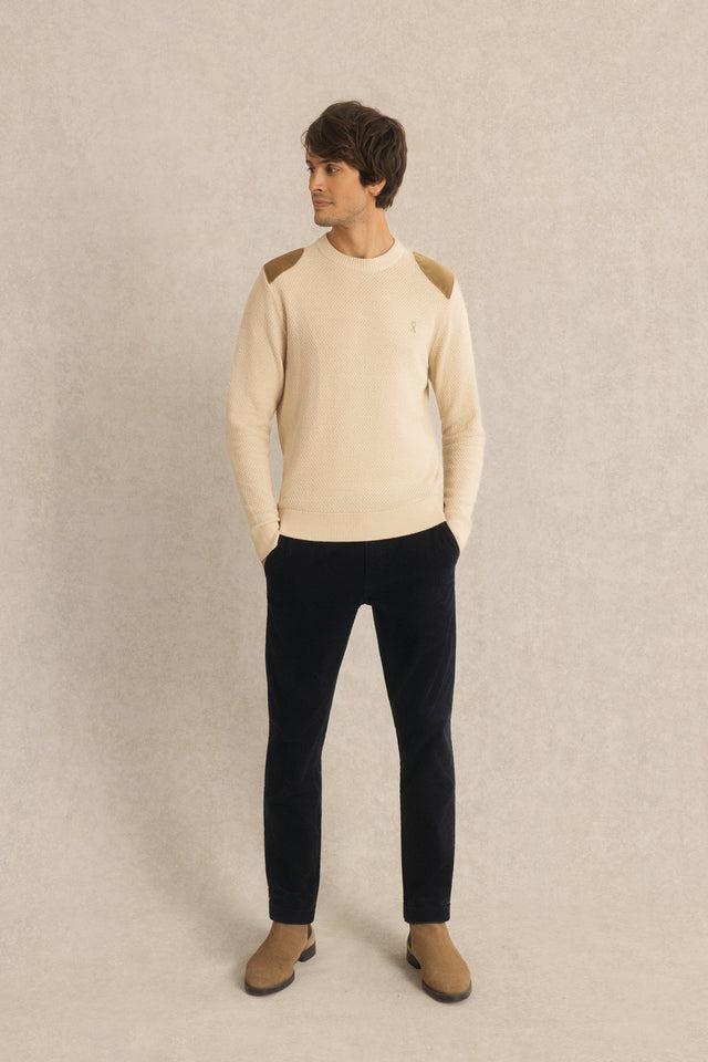 Pull Col Rond avec Patch Epaules - Image principale