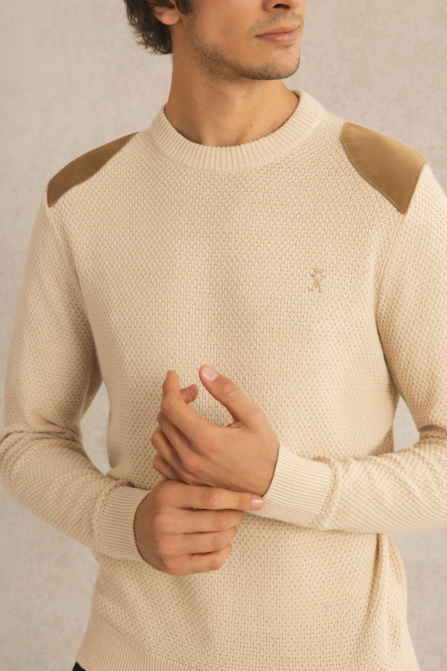 Pull Col Rond avec Patch Epaules - Image principale