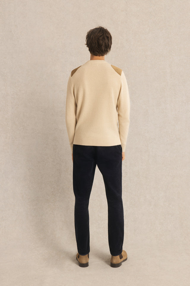 Pull Col Rond avec Patch Epaules - Image principale