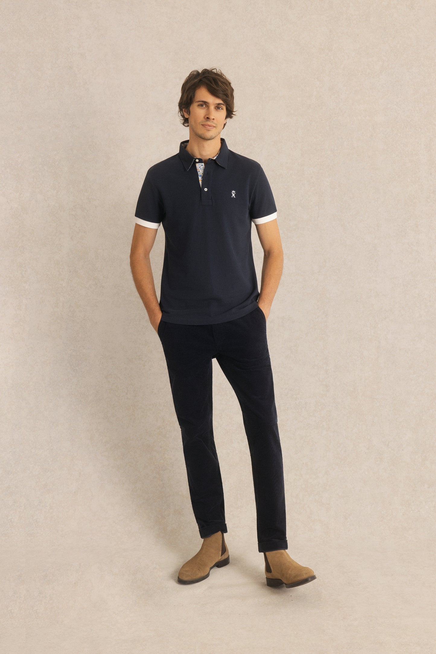 Polo à Détails Imprimé
