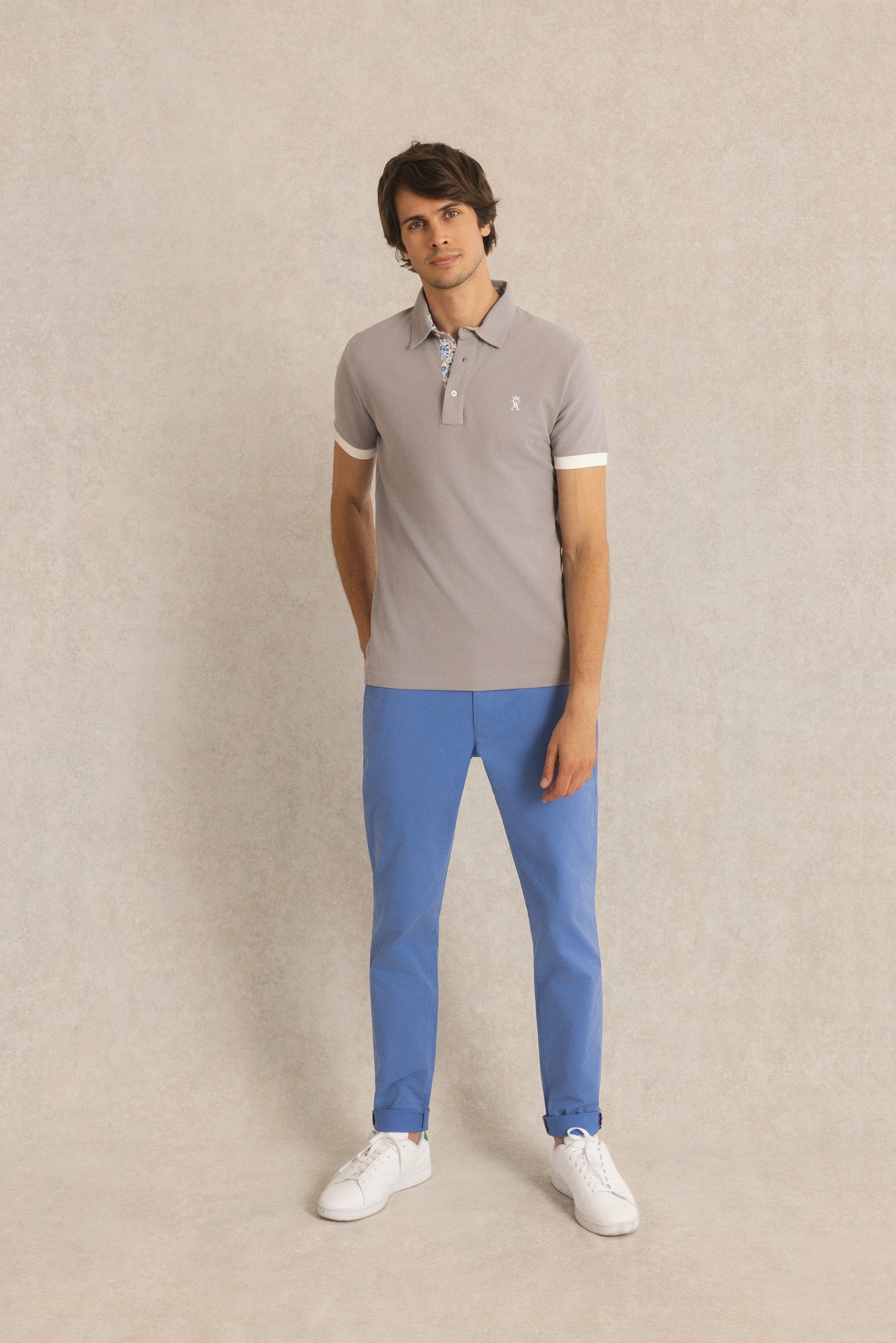 Polo à Détails Imprimé