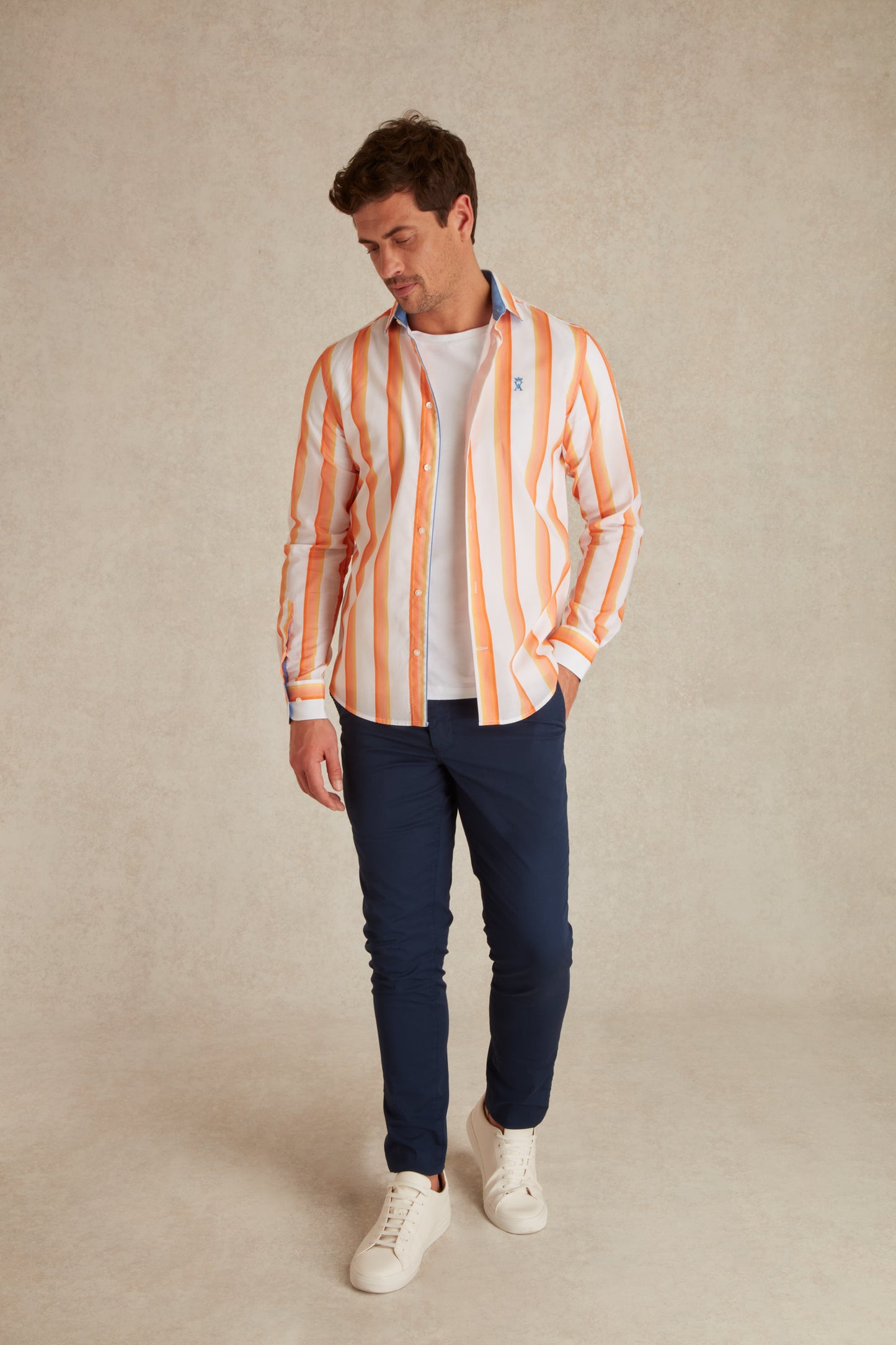 Chemise Slim à Rayures Dégradées