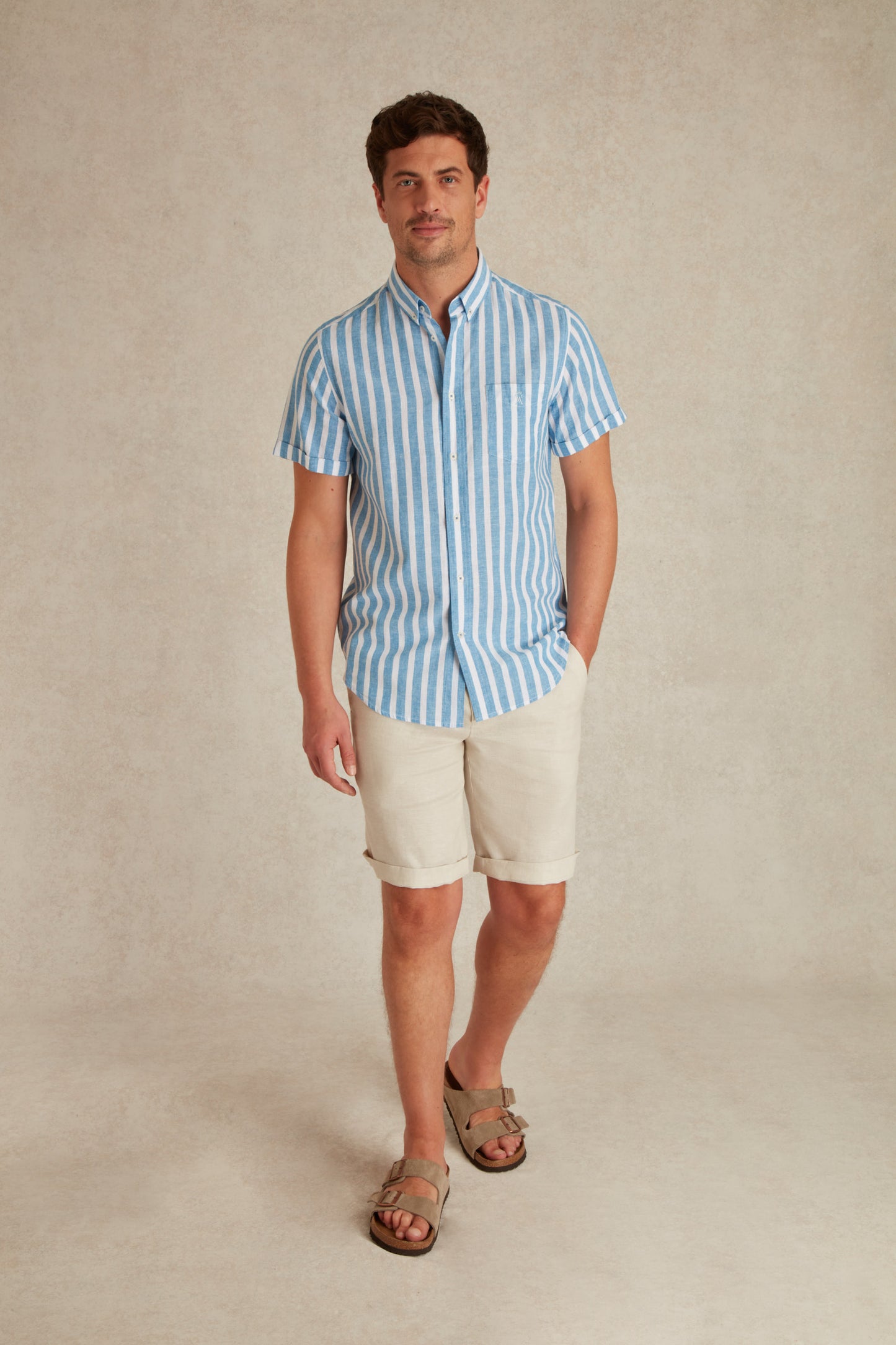 Chemise Manches Courtes à Rayures