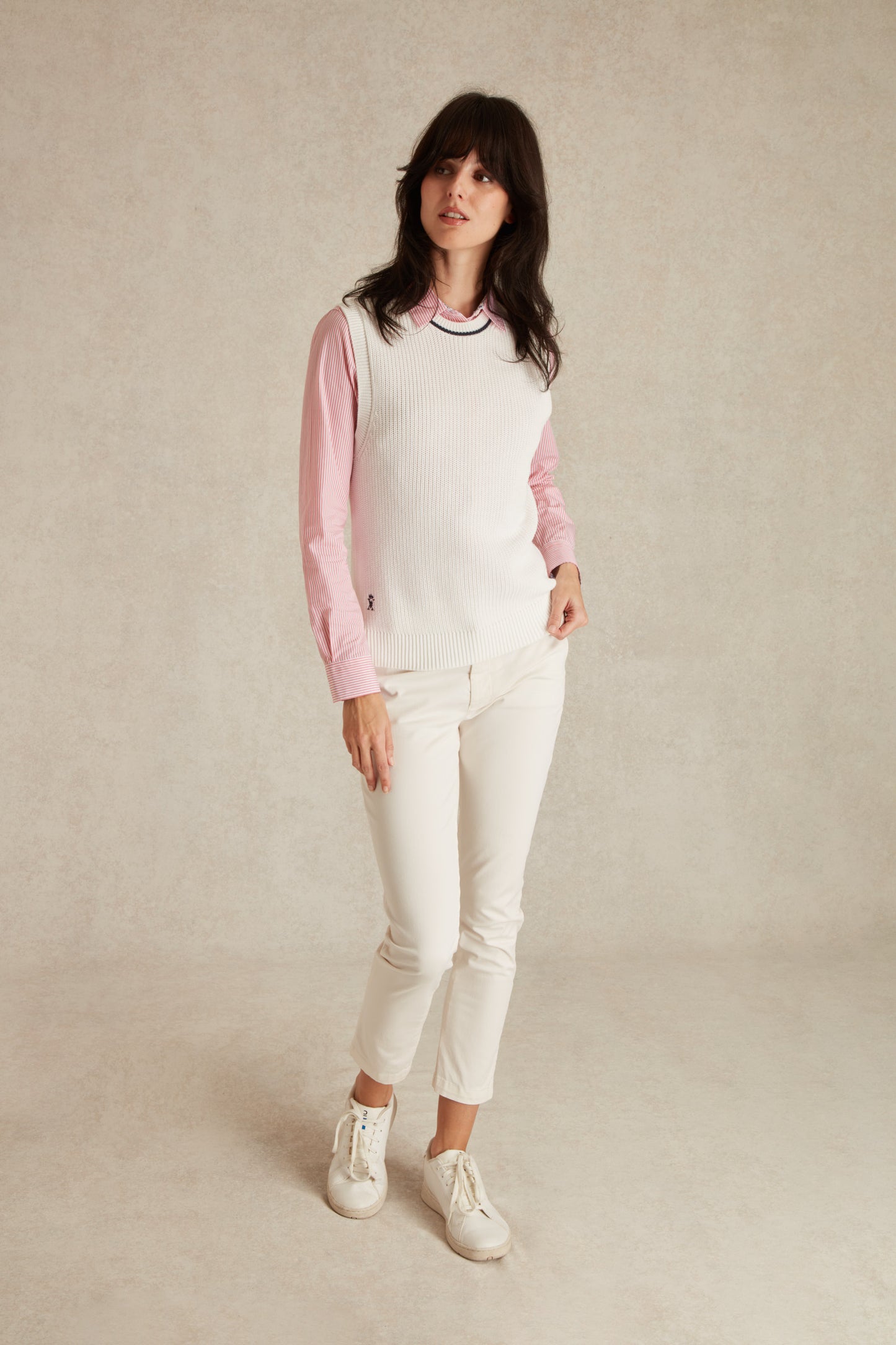Pull Col Rond Sans Manche