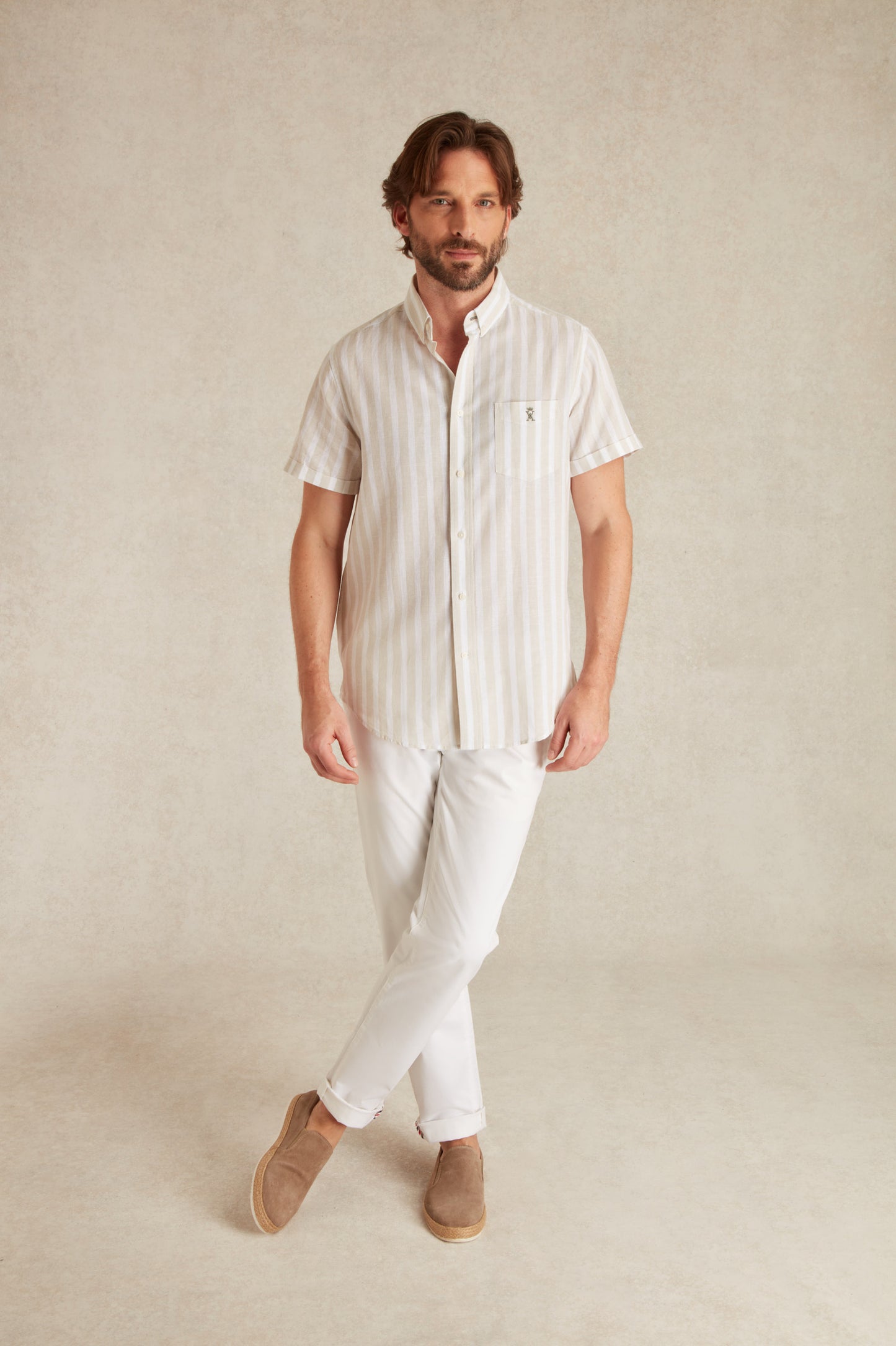 Chemise Manches Courtes à Rayures