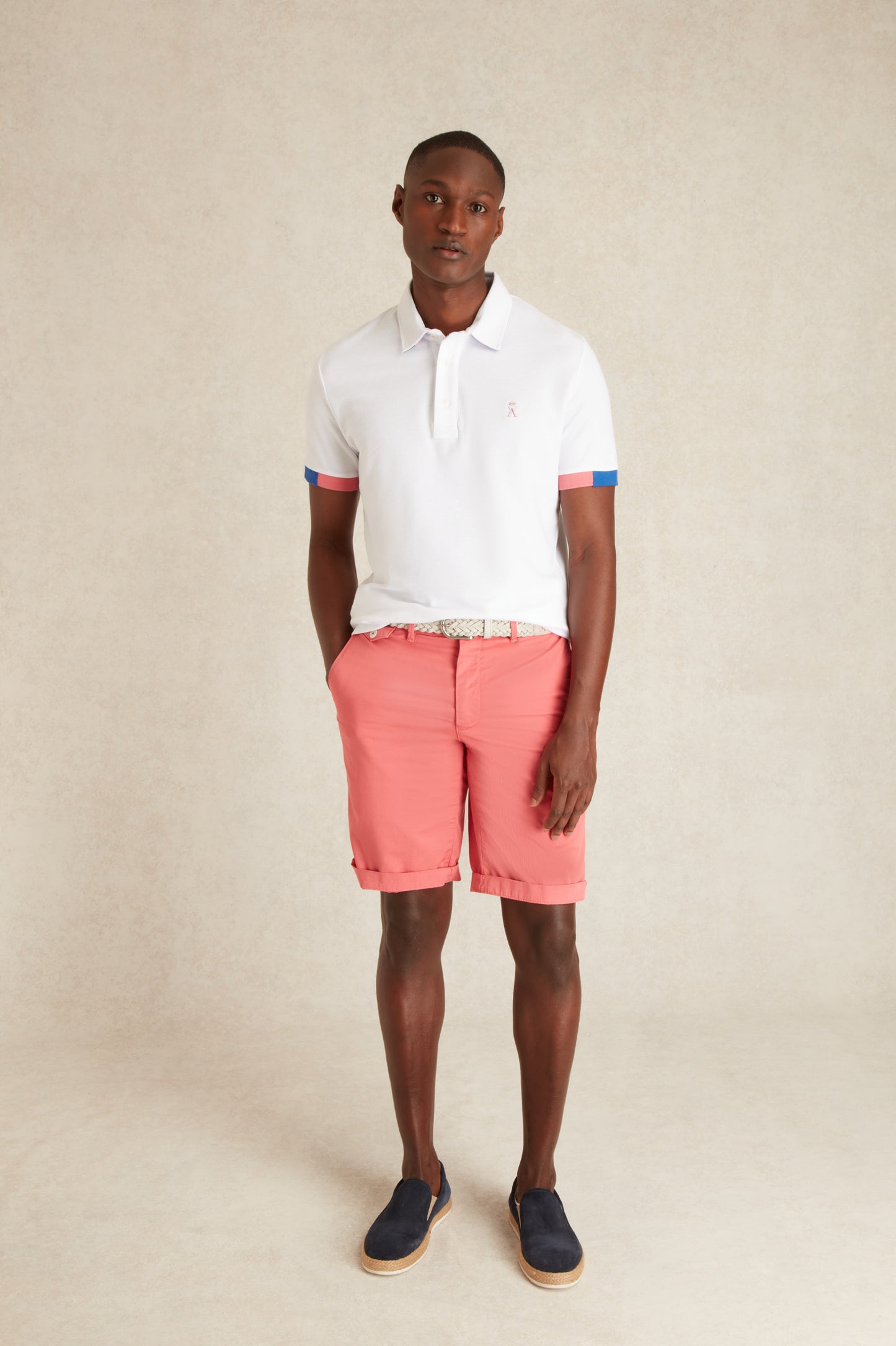 Polo à Détails Tricolore