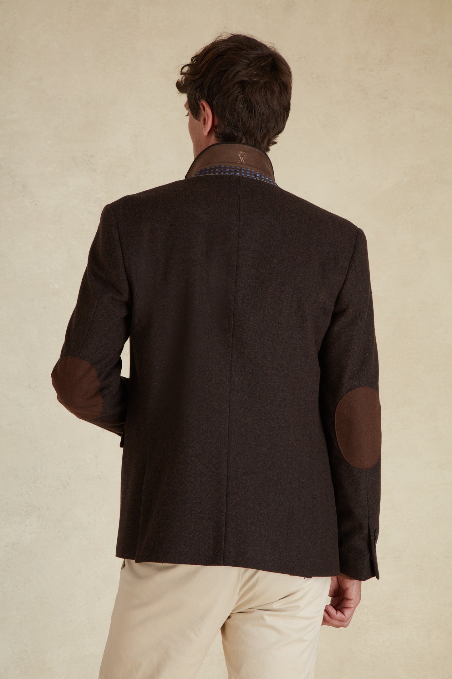 Blazer Ajusté Uni avec Parmenture