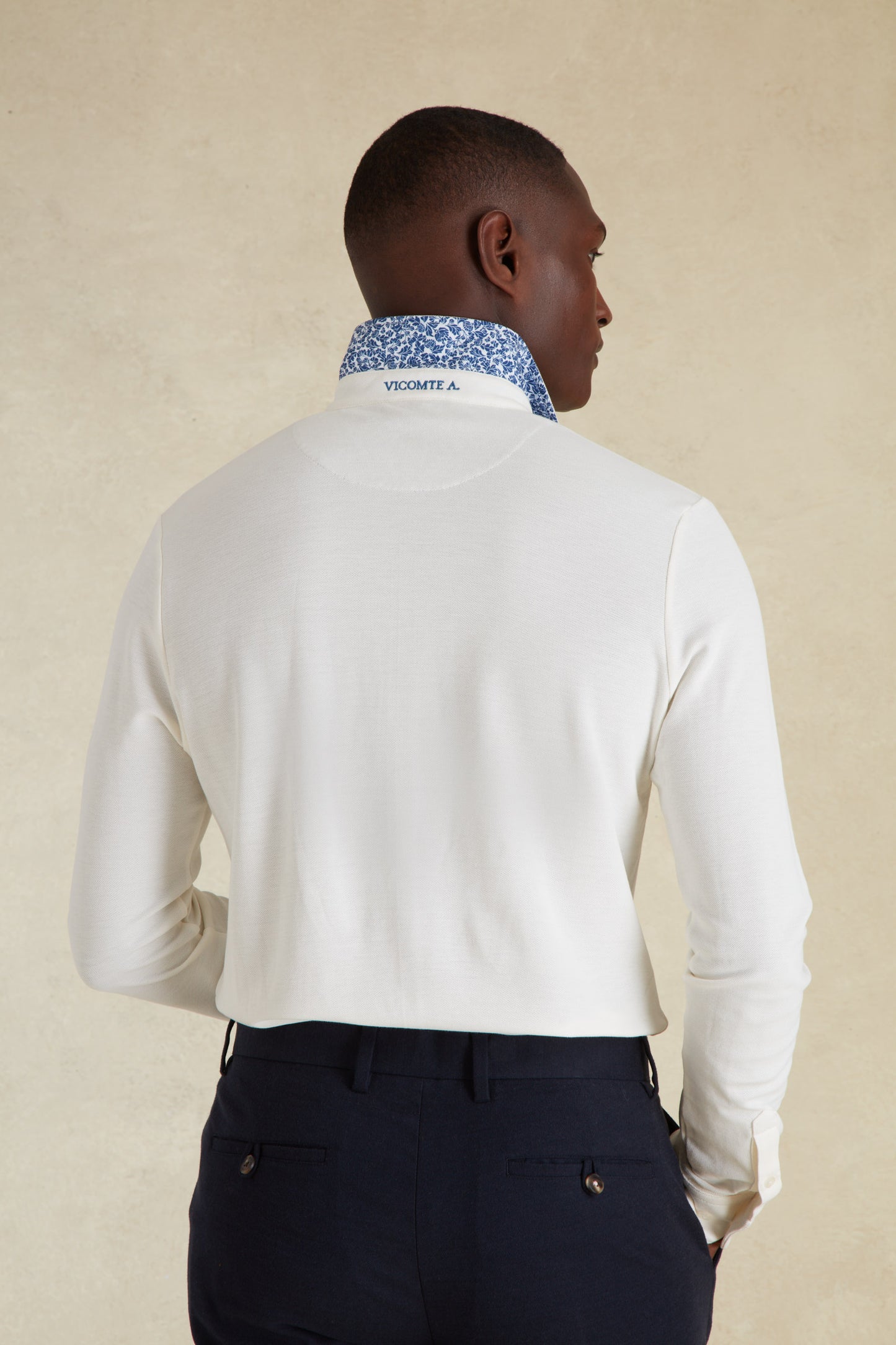 Polo Manches Longues à Détails Imprimé