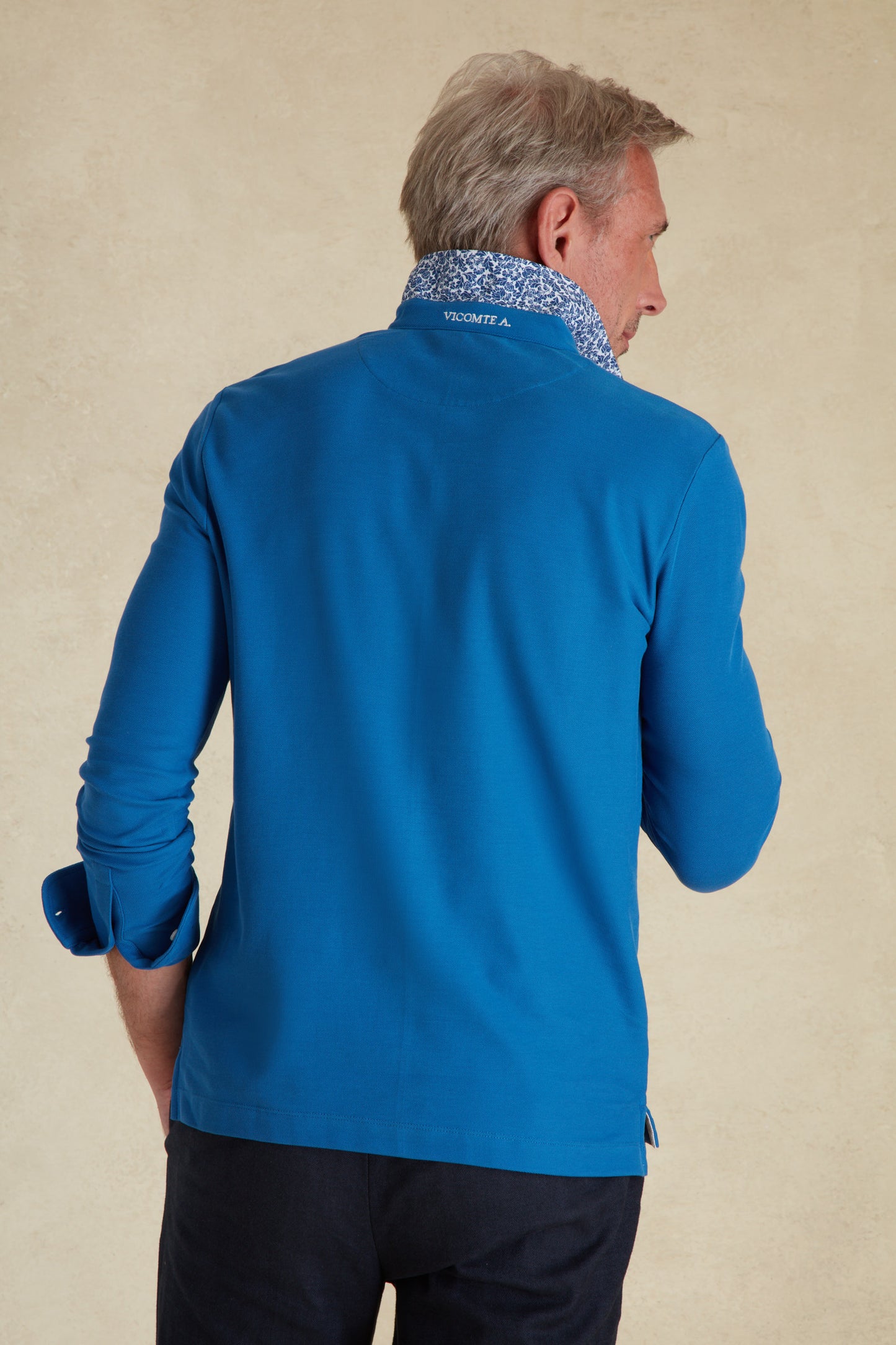 Polo Manches Longues à Détails Imprimé