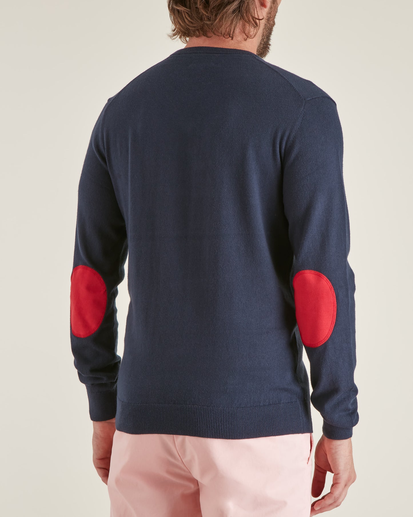 Pull homme bleu marine Karl dos coupe normale Vicomte A