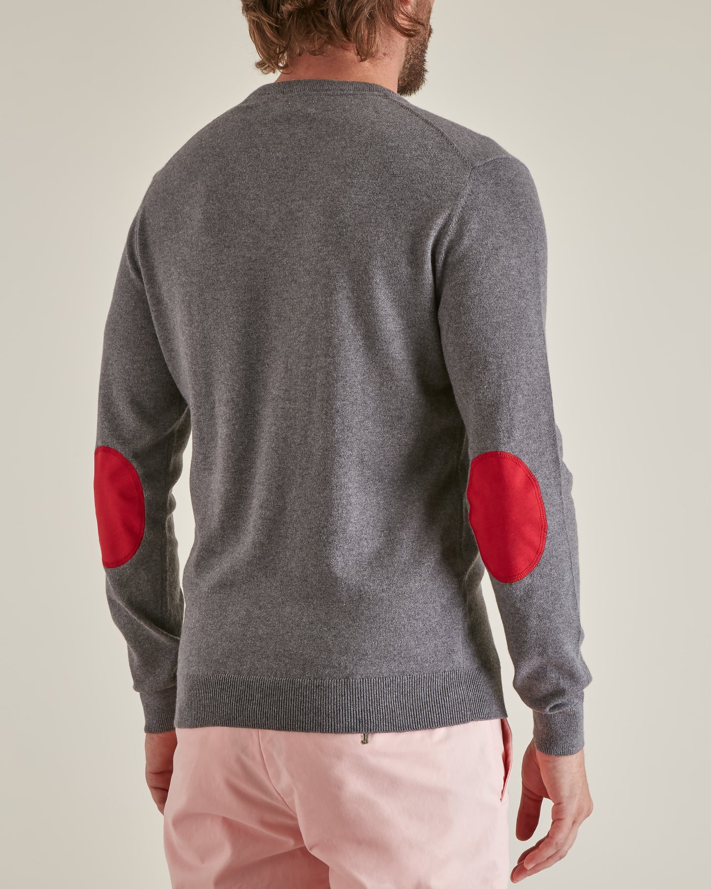 Pull homme gris anthracite Karl vue dos coton cachemire