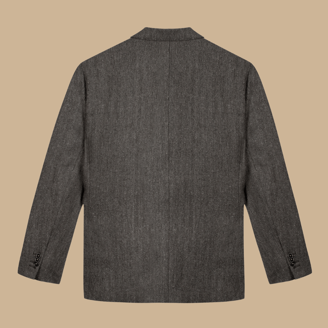 Blazer BAYE à chevron en laine - Marron - Vicomte A