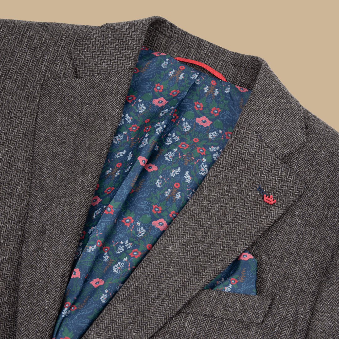 Blazer BAYE à chevron en laine - Marron - Vicomte A