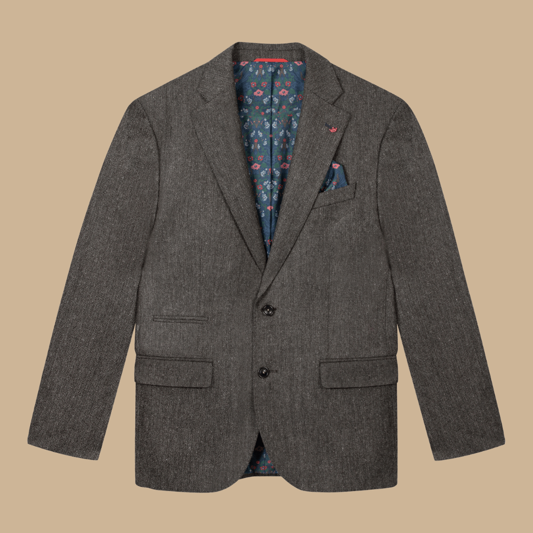 Blazer BAYE à chevron en laine - Marron - Vicomte A