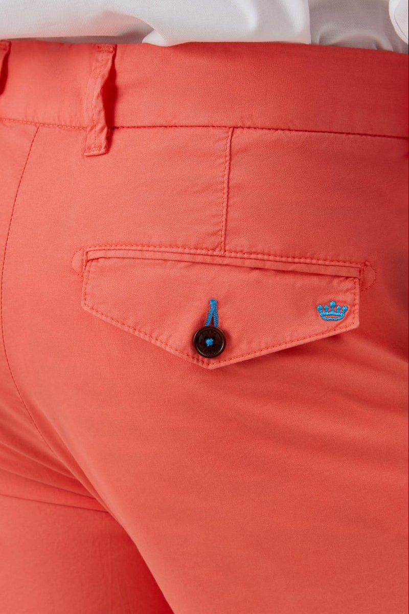 Pantalon Chino léger LANCELOT en Coton Uni - Rose - Vicomte A