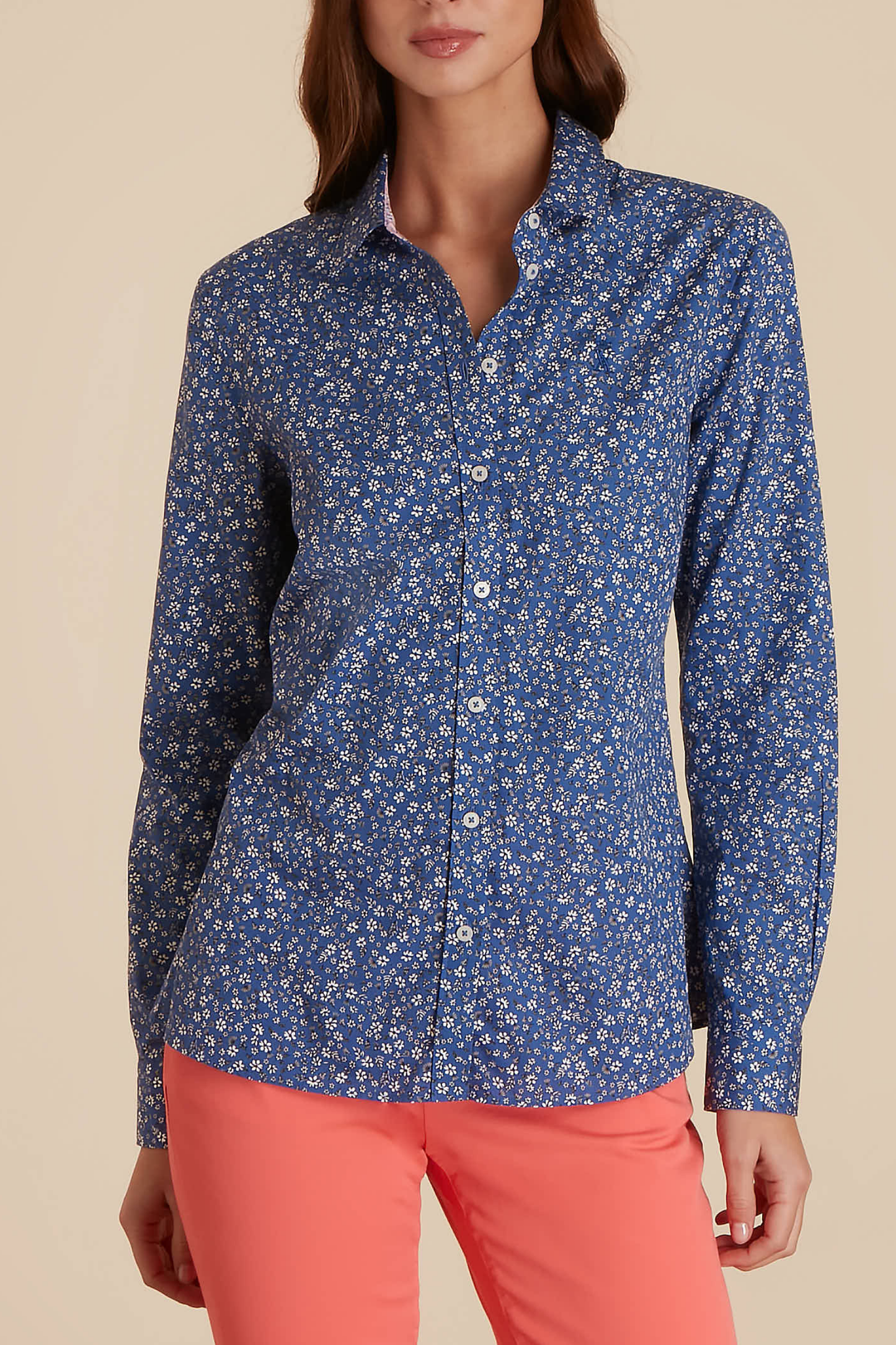 Chemise Slim Motif Printemps
