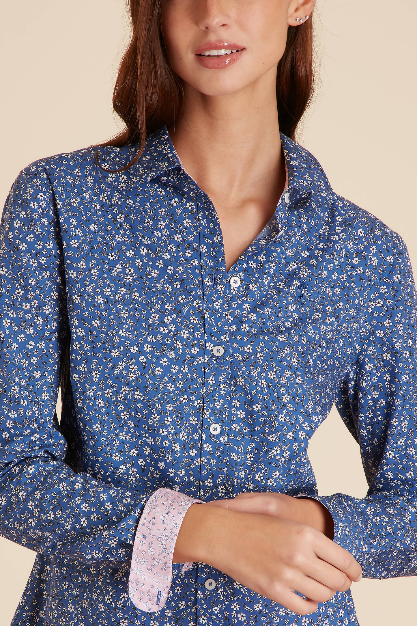 Chemise Slim Motif Printemps