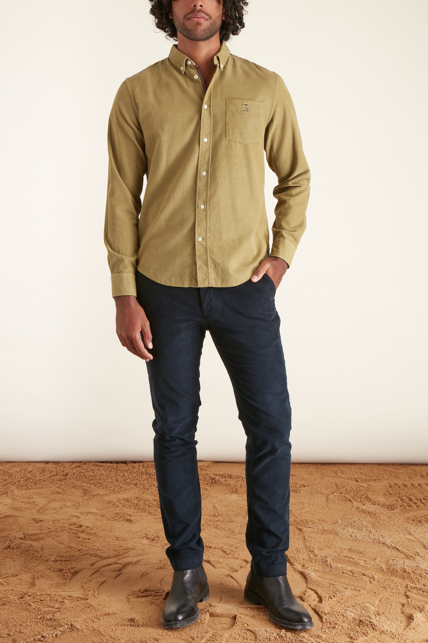 Chemise Regular en Velours