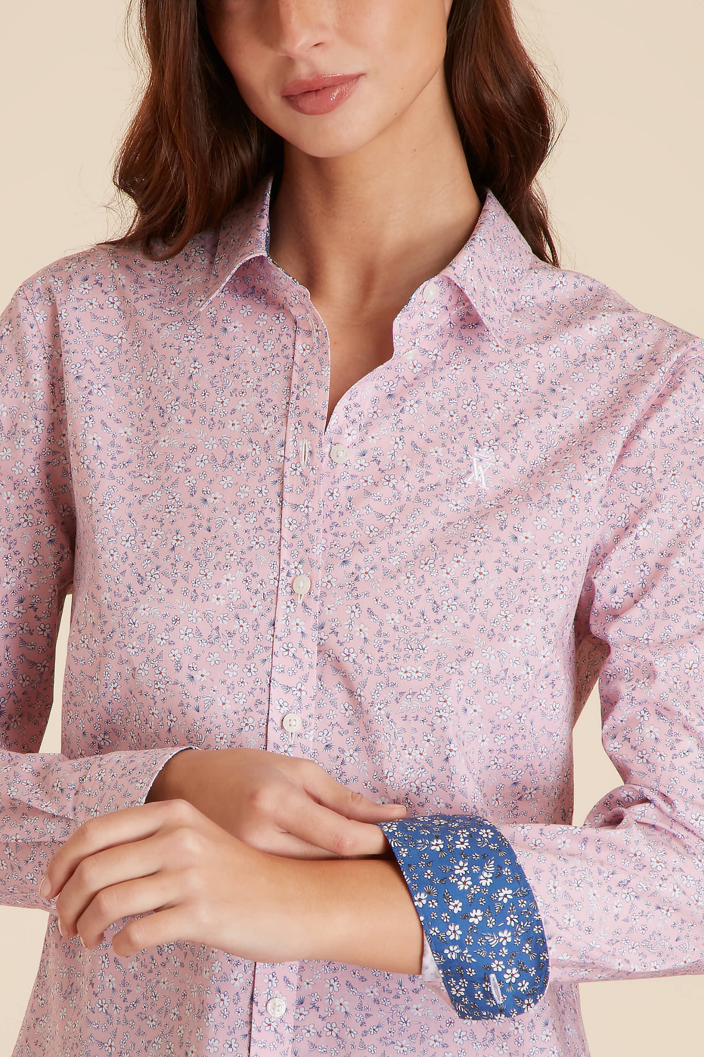 Chemise Slim Motif Printemps