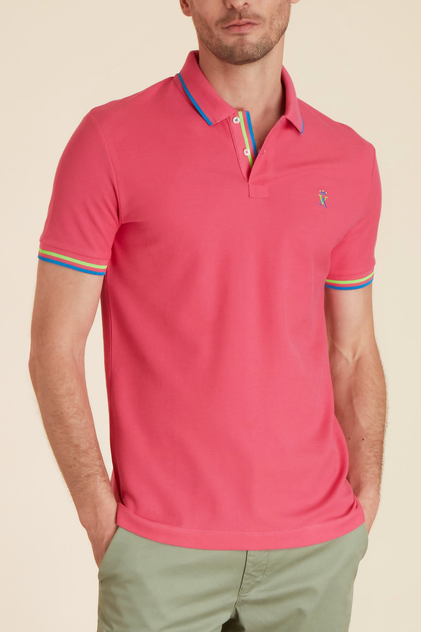 Polo à Détails Fluo