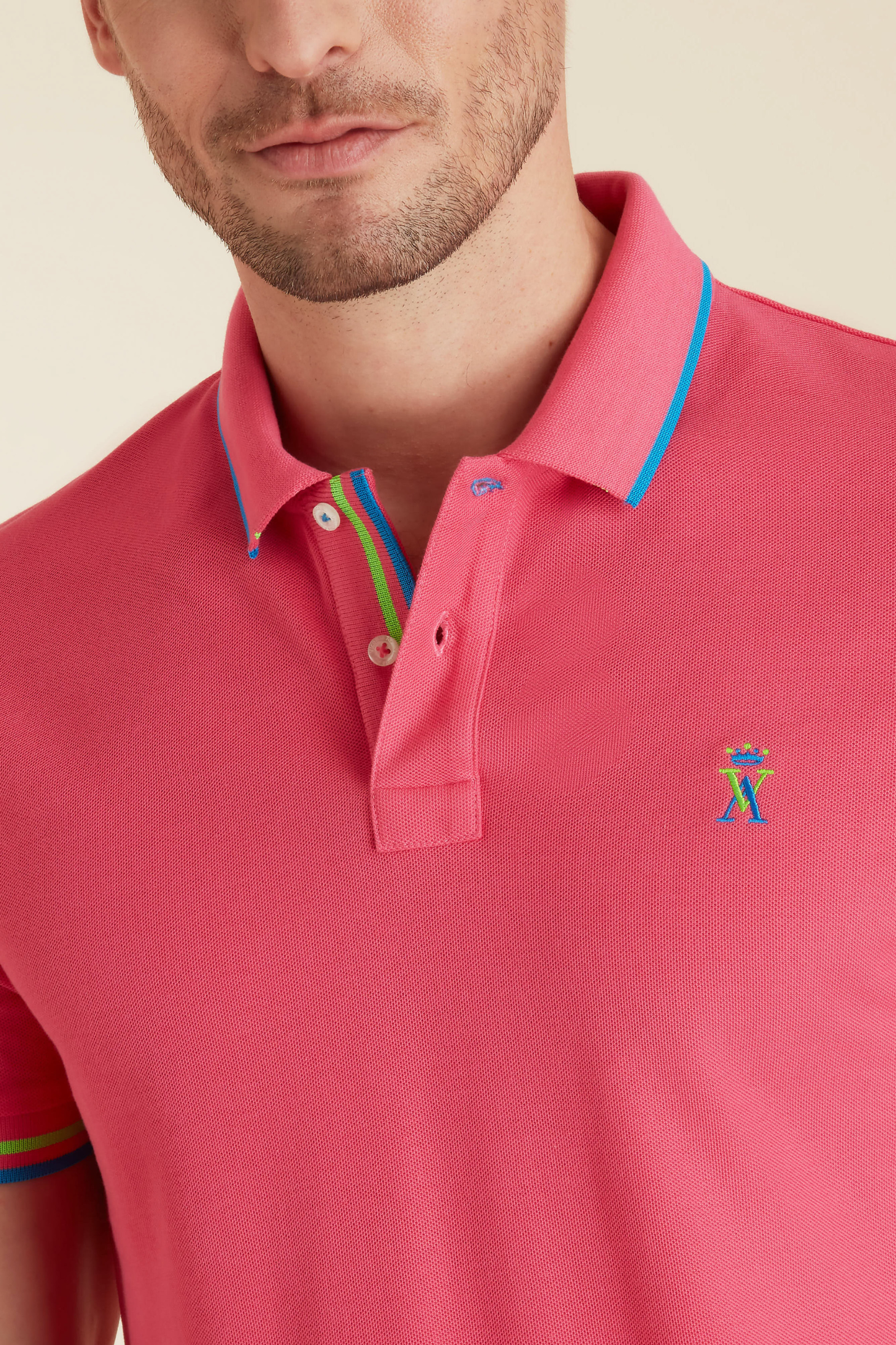 Polo à Détails Fluo