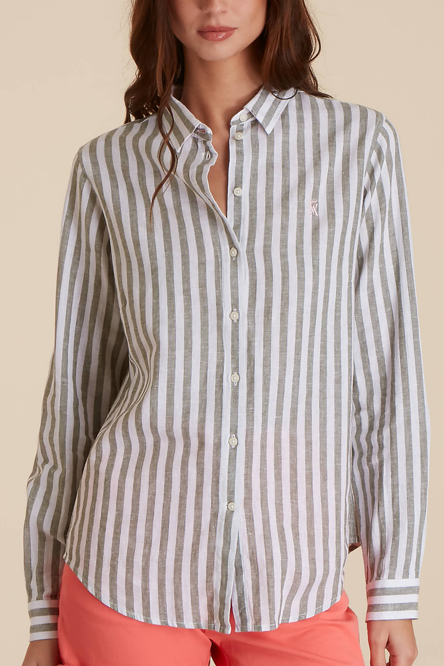 Chemise Regular à Large Rayures