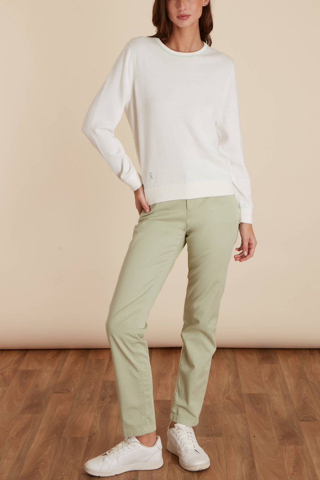 Pull Col Rond à Détails Contrasté - Image principale