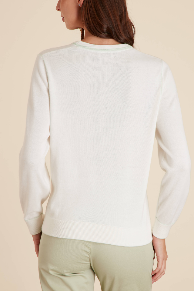 Pull Col Rond à Détails Contrasté - Image principale